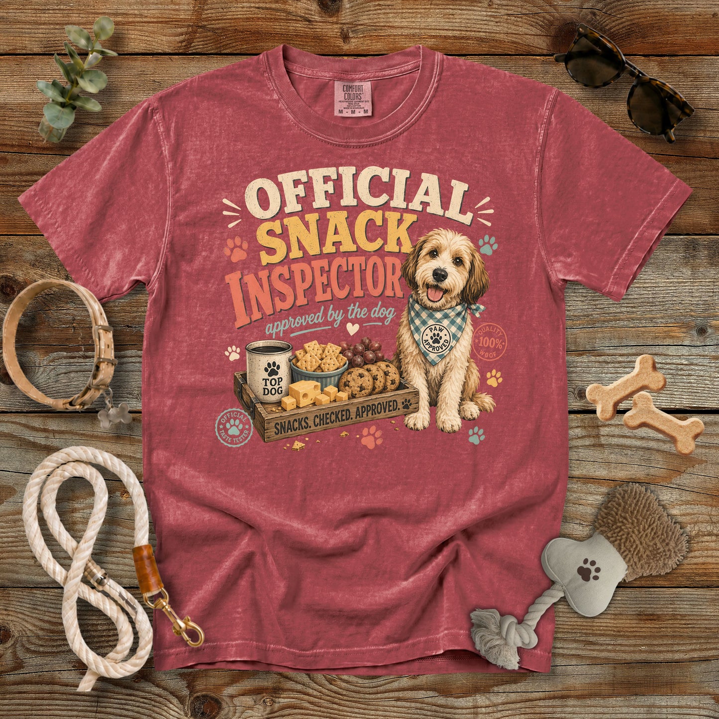 Official Snack Inspector T-Shirt | Comfort Colors 1717 Dog Mom Tee