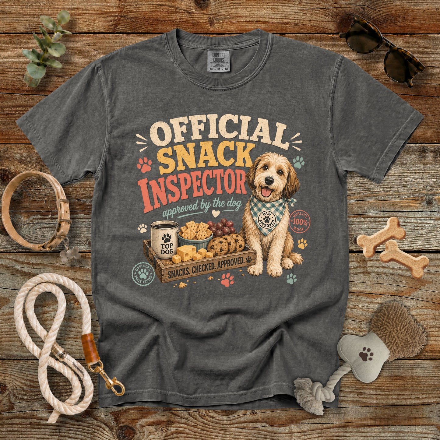 Official Snack Inspector T-Shirt | Comfort Colors 1717 Dog Mom Tee