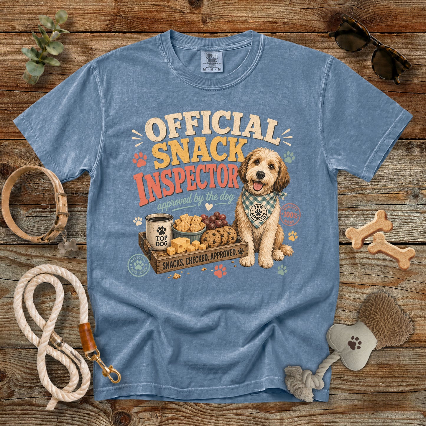 Official Snack Inspector T-Shirt | Comfort Colors 1717 Dog Mom Tee