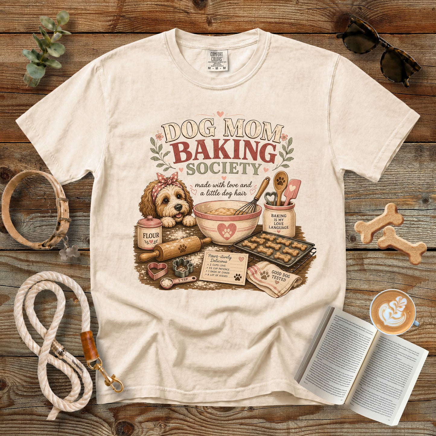 Dog Mom Baking Society T-Shirt | Comfort Colors 1717 Baking Dog Mom Tee