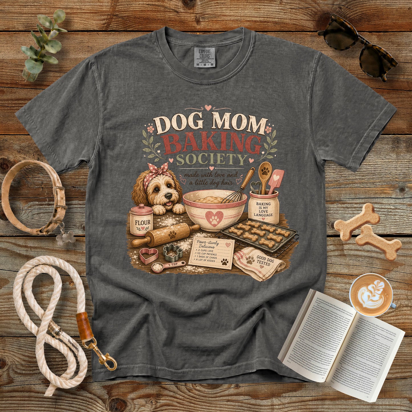 Dog Mom Baking Society T-Shirt | Comfort Colors 1717 Baking Dog Mom Tee