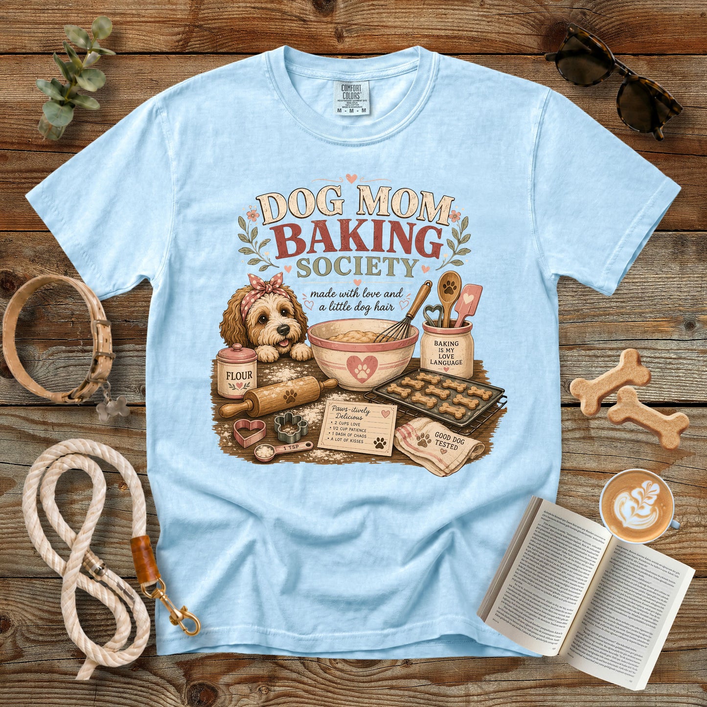 Dog Mom Baking Society T-Shirt | Comfort Colors 1717 Baking Dog Mom Tee