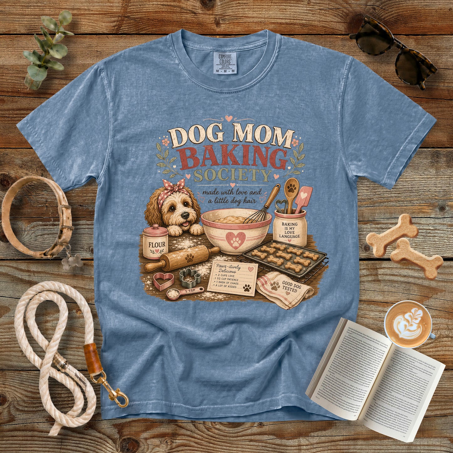 Dog Mom Baking Society T-Shirt | Comfort Colors 1717 Baking Dog Mom Tee