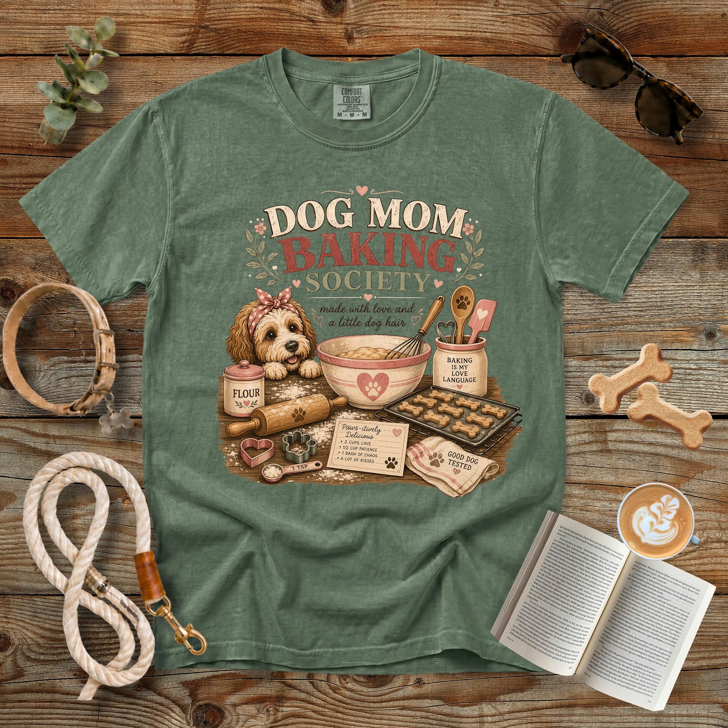 Dog Mom Baking Society T-Shirt | Comfort Colors 1717 Baking Dog Mom Tee