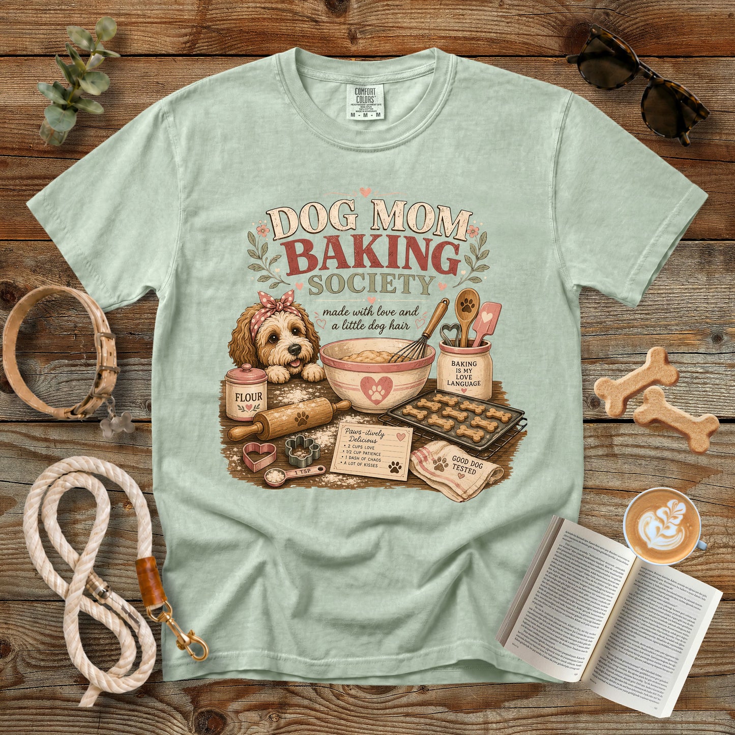 Dog Mom Baking Society T-Shirt | Comfort Colors 1717 Baking Dog Mom Tee