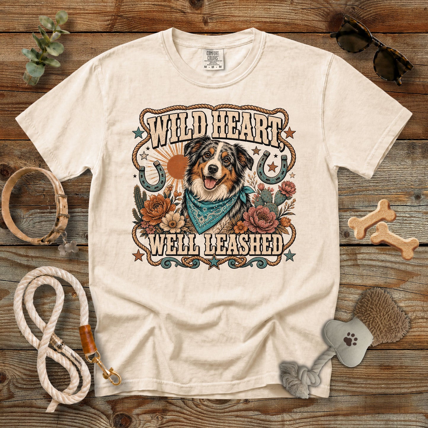 Wild Heart, Well Leashed T-Shirt | Comfort Colors 1717