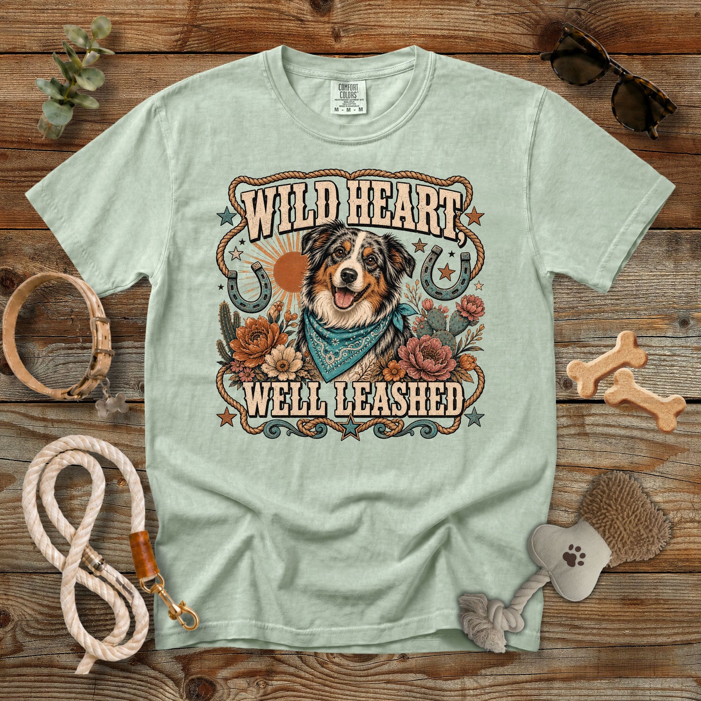 Wild Heart, Well Leashed T-Shirt | Comfort Colors 1717