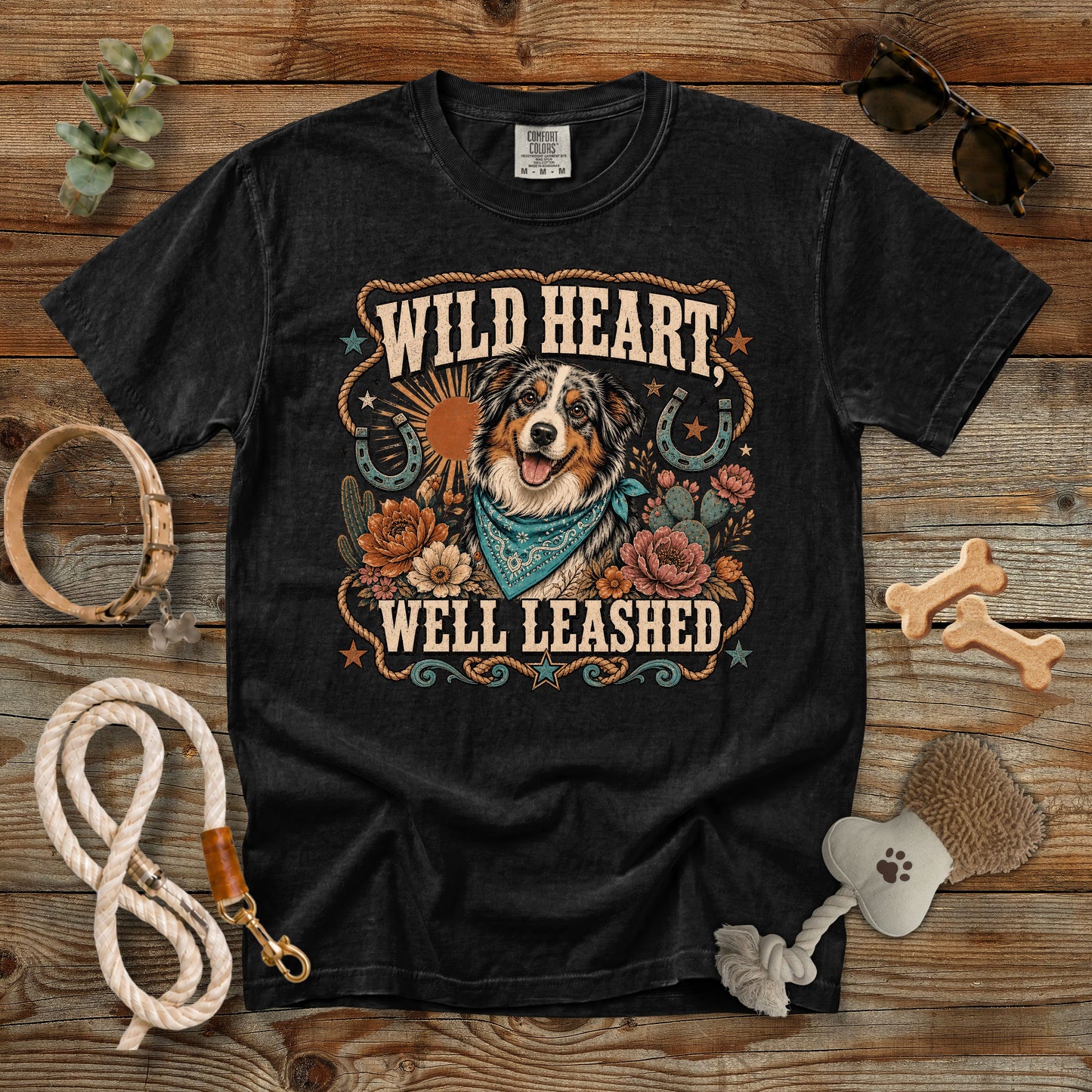 Wild Heart, Well Leashed T-Shirt | Comfort Colors 1717