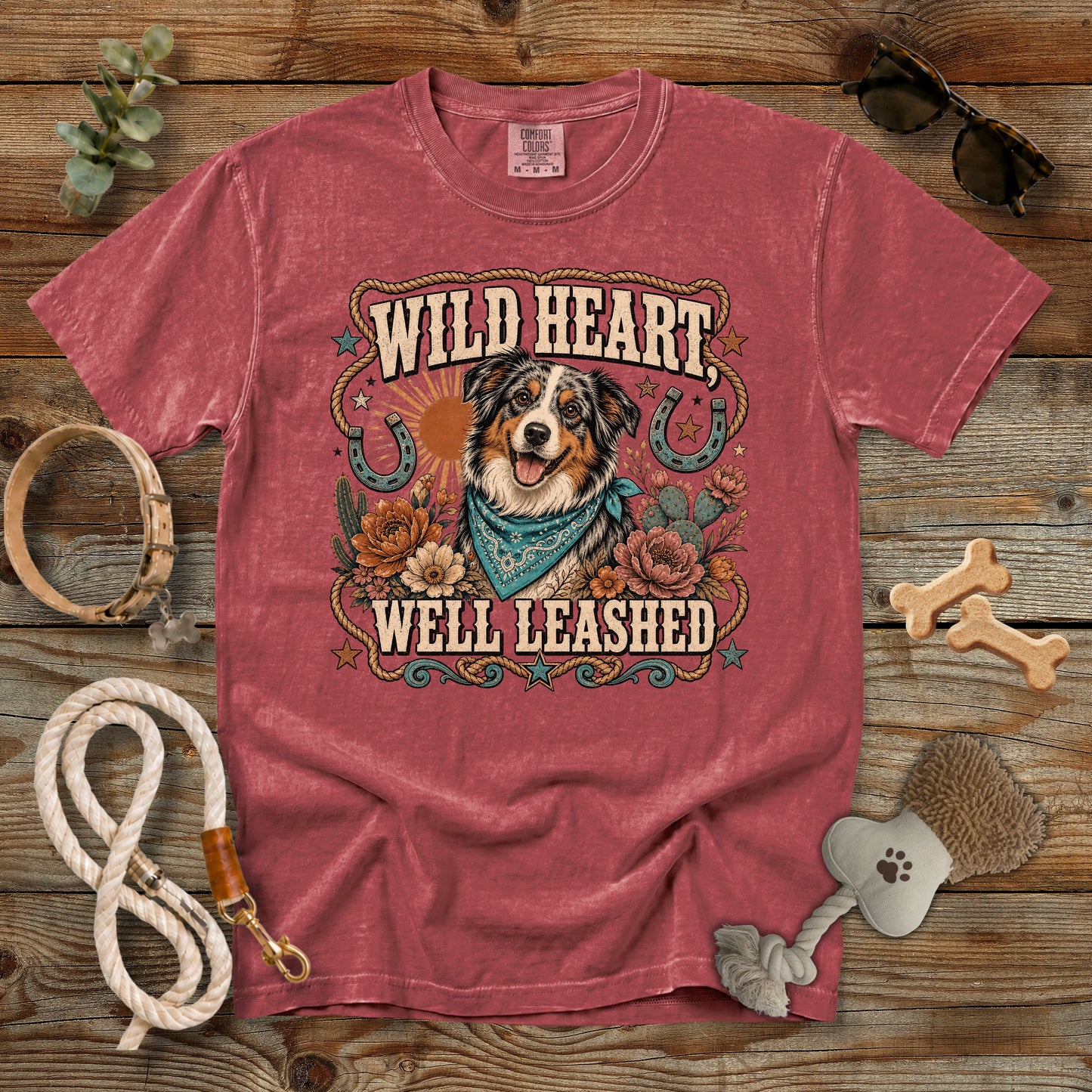 Wild Heart, Well Leashed T-Shirt | Comfort Colors 1717