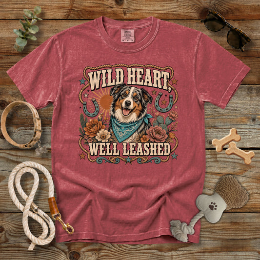 Wild Heart, Well Leashed T-Shirt | Comfort Colors 1717