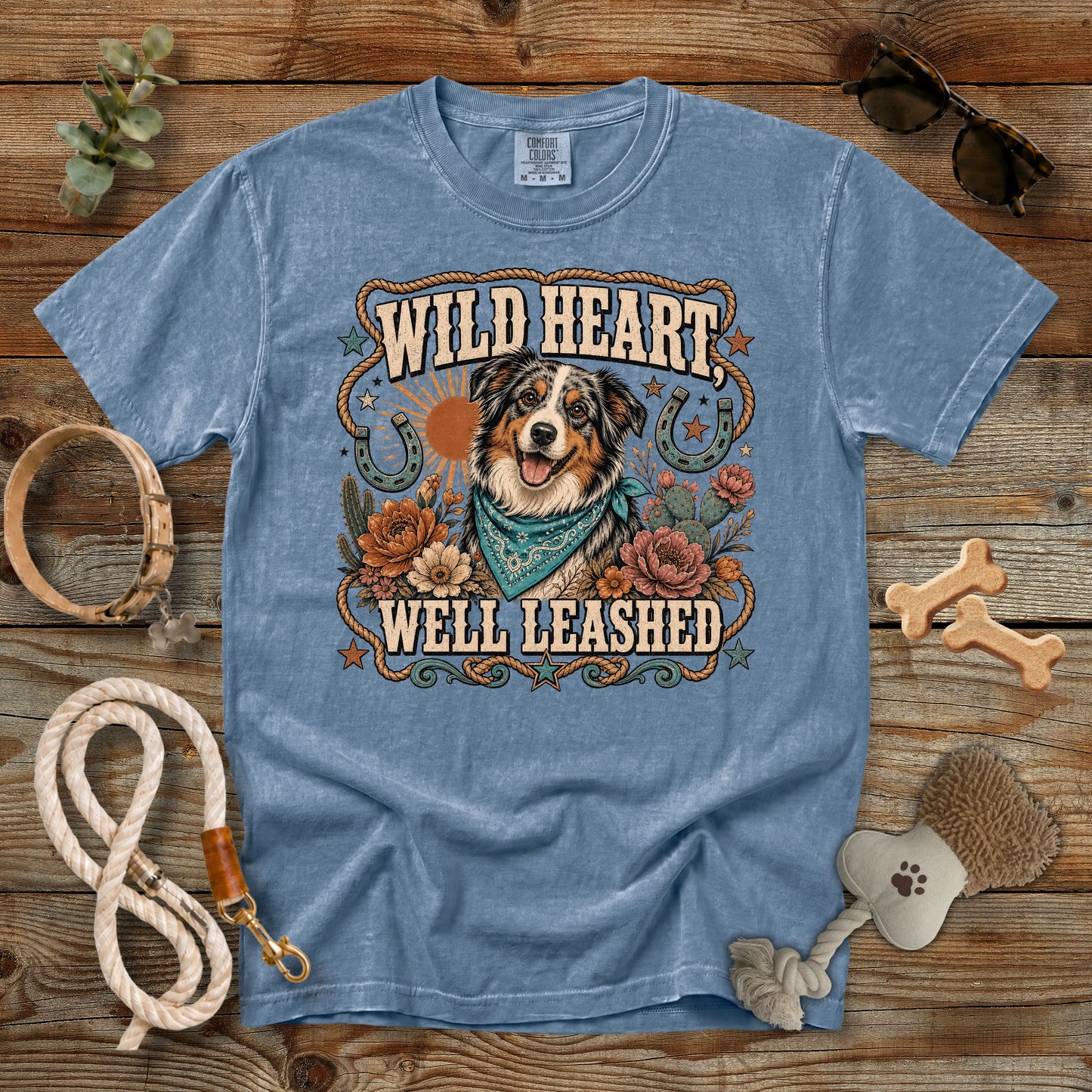 Wild Heart, Well Leashed T-Shirt | Comfort Colors 1717