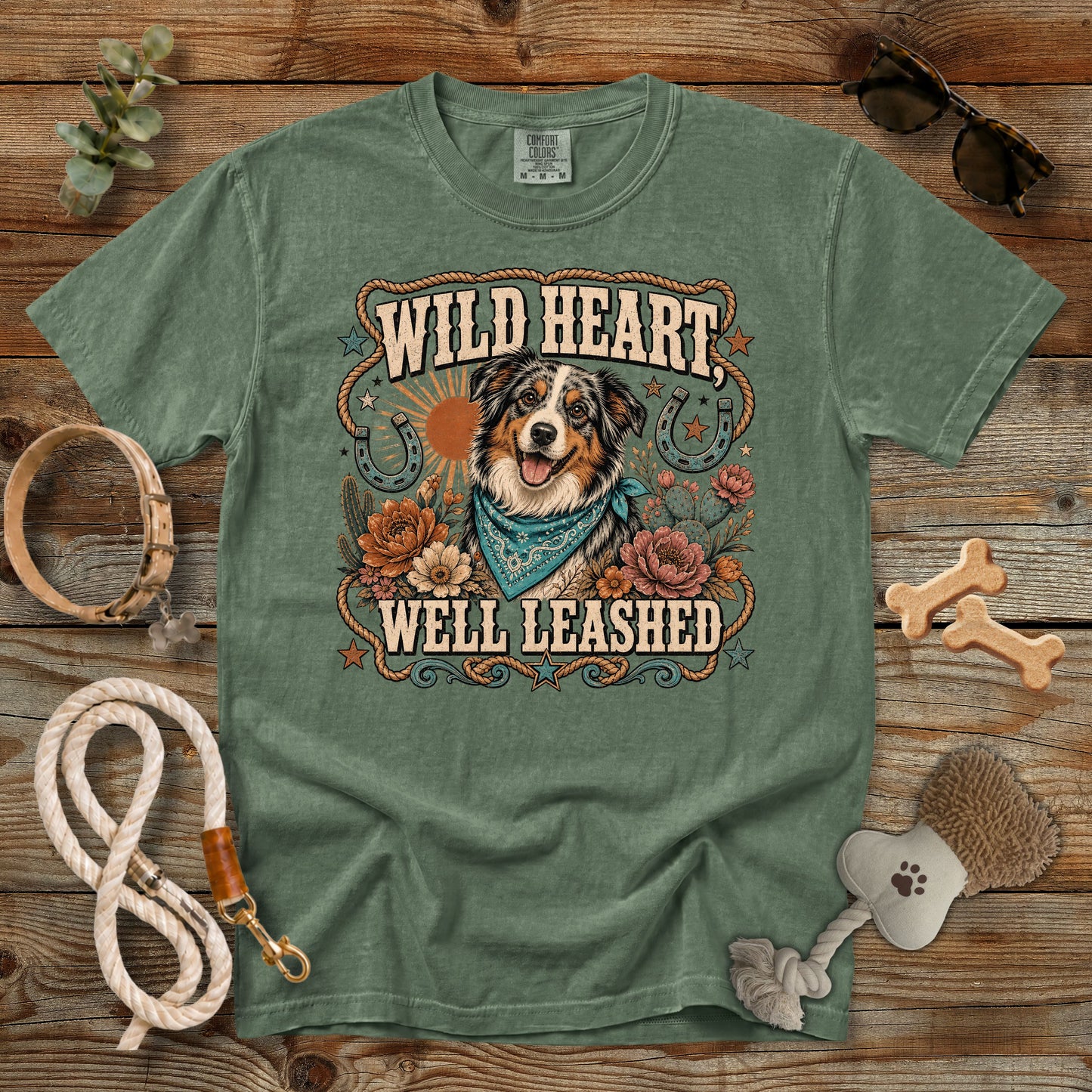 Wild Heart, Well Leashed T-Shirt | Comfort Colors 1717