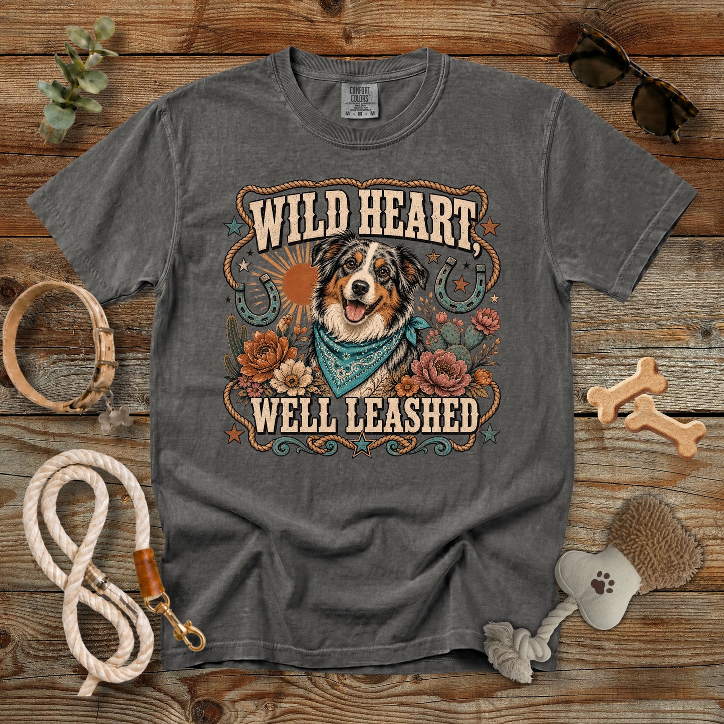 Wild Heart, Well Leashed T-Shirt | Comfort Colors 1717
