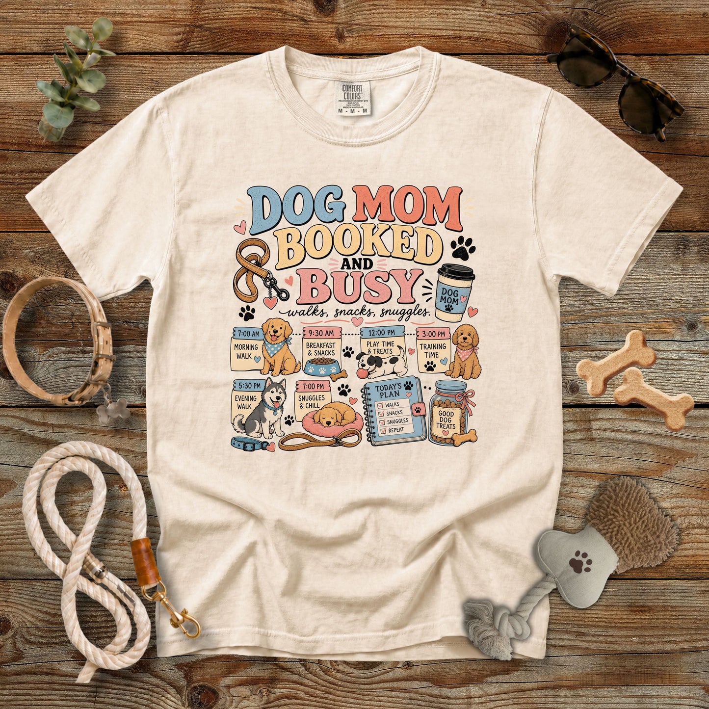 Dog Mom Booked and Busy T-Shirt | Comfort Colors 1717