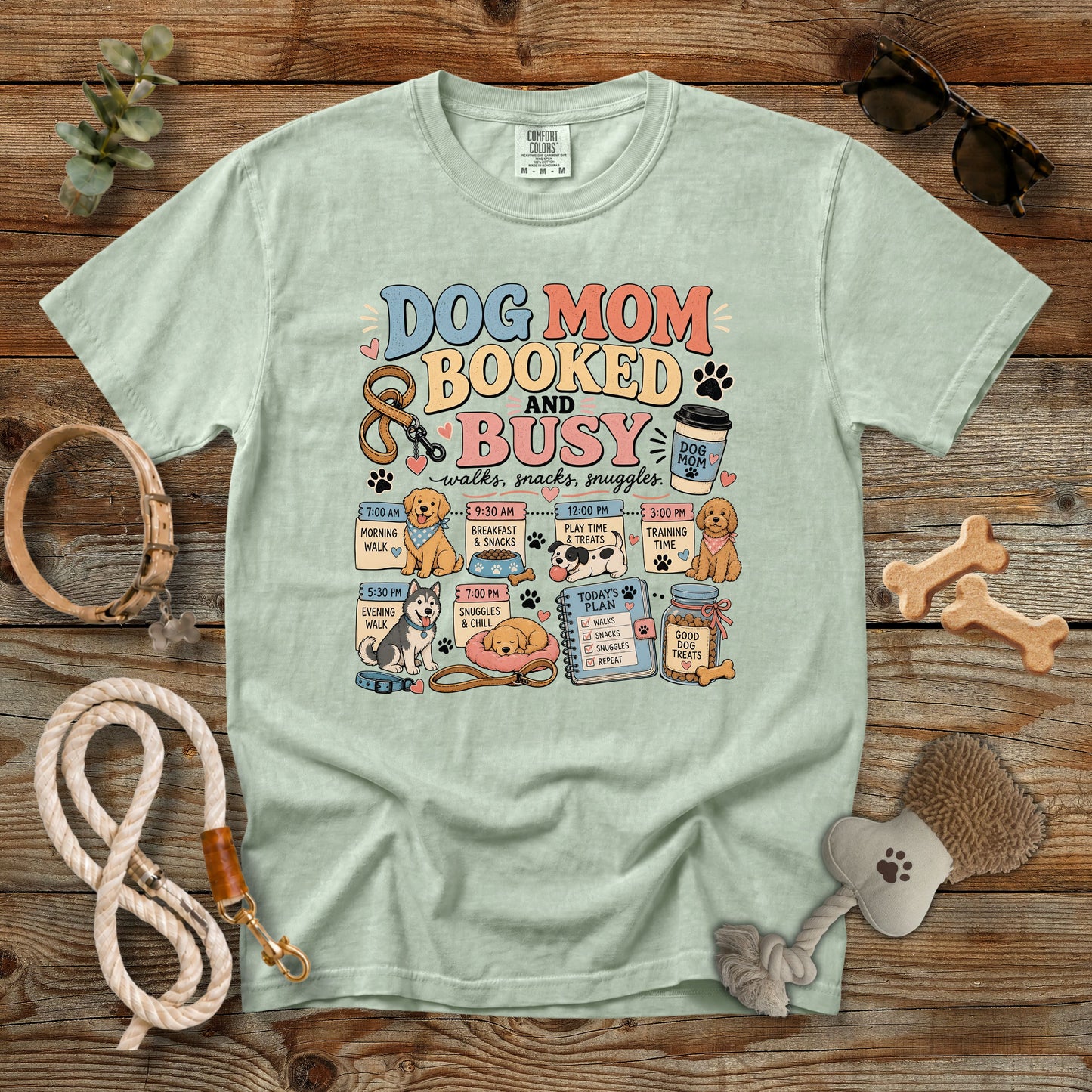 Dog Mom Booked and Busy T-Shirt | Comfort Colors 1717