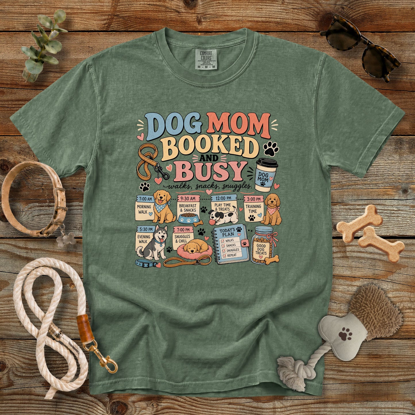 Dog Mom Booked and Busy T-Shirt | Comfort Colors 1717