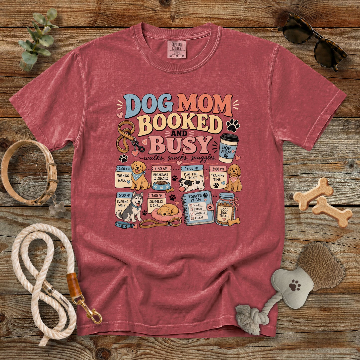 Dog Mom Booked and Busy T-Shirt | Comfort Colors 1717