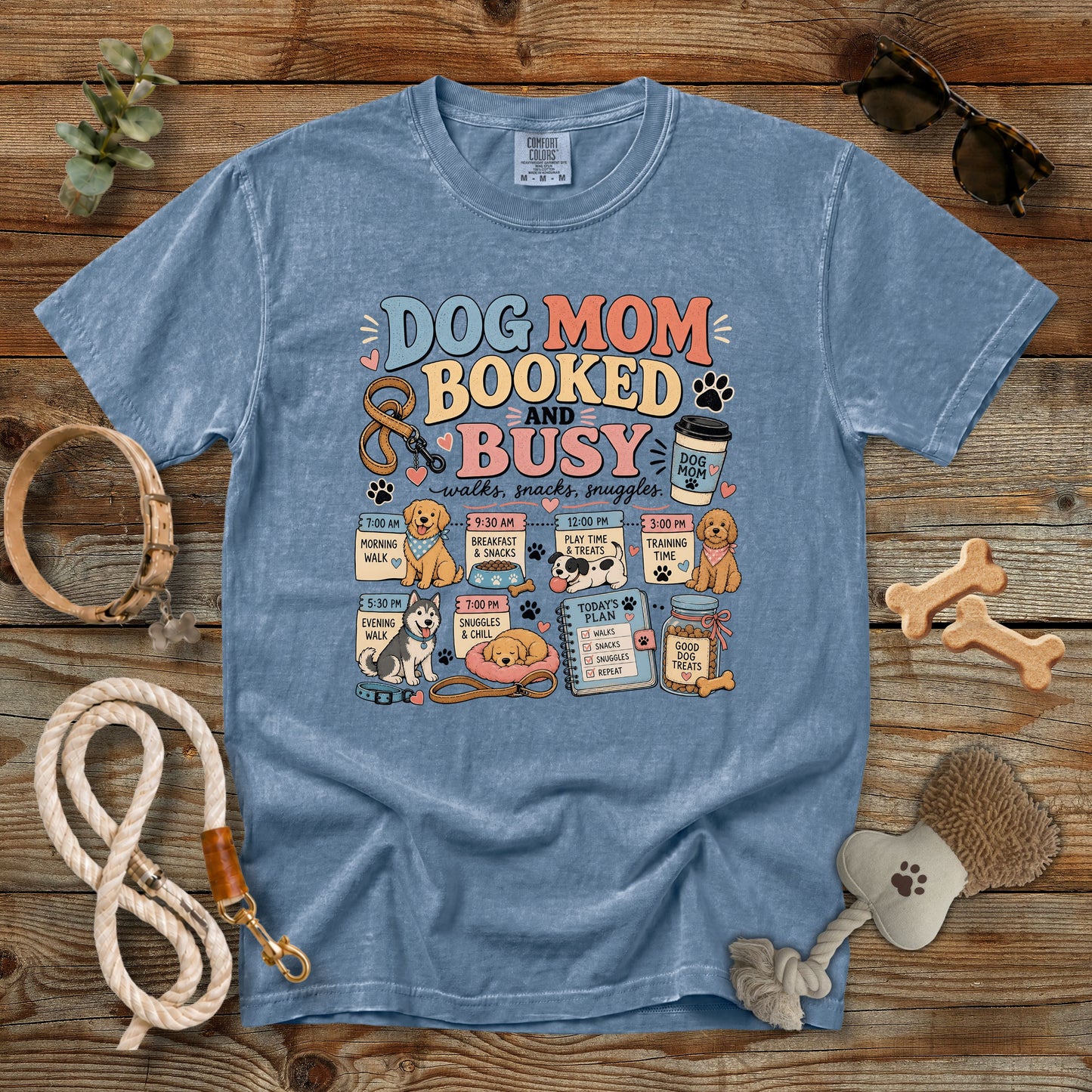 Dog Mom Booked and Busy T-Shirt | Comfort Colors 1717