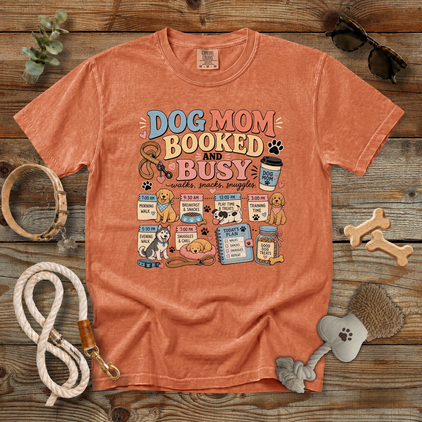 Dog Mom Booked and Busy T-Shirt | Comfort Colors 1717