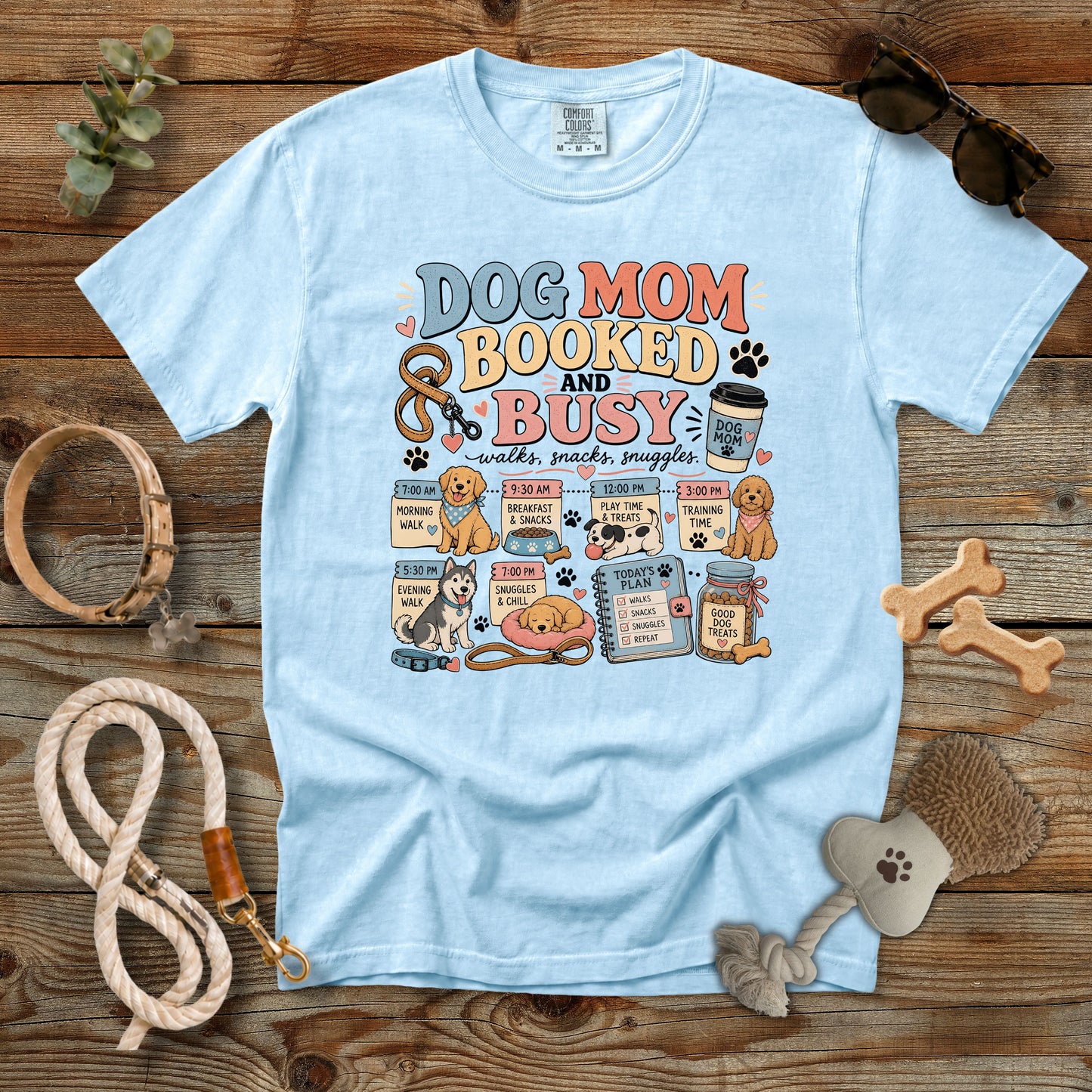 Dog Mom Booked and Busy T-Shirt | Comfort Colors 1717