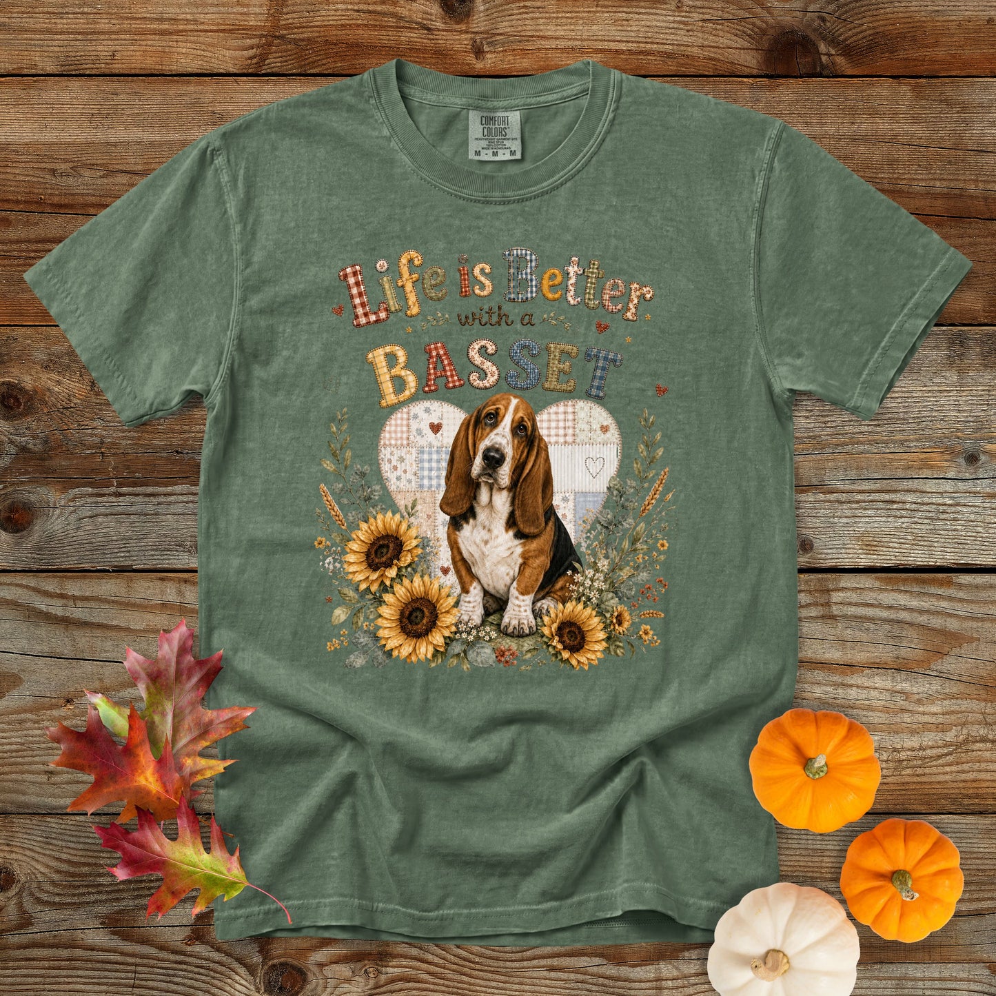 Life Is Better with a Basset Hound T-Shirt | Comfort Colors 1717