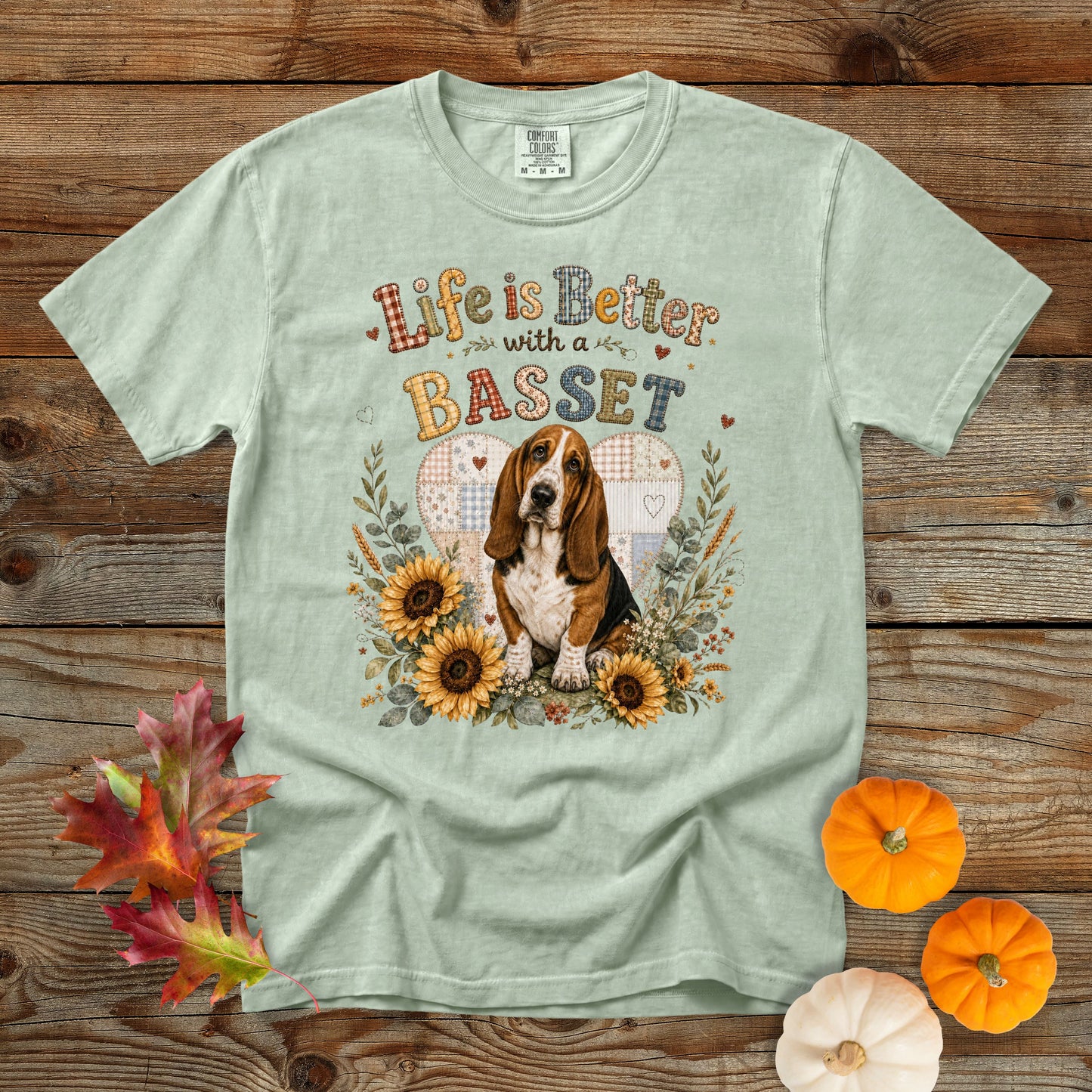 Life Is Better with a Basset Hound T-Shirt | Comfort Colors 1717