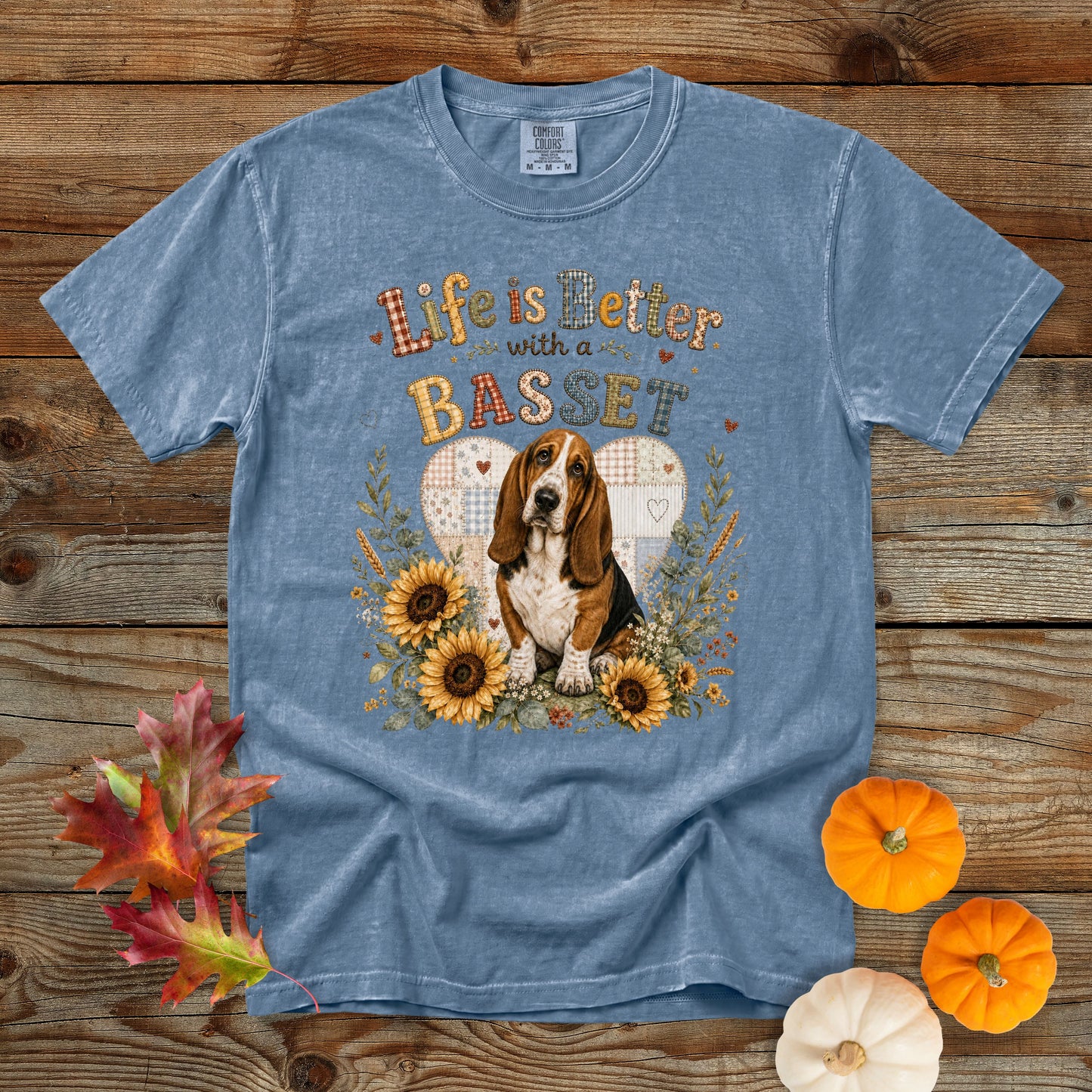 Life Is Better with a Basset Hound T-Shirt | Comfort Colors 1717