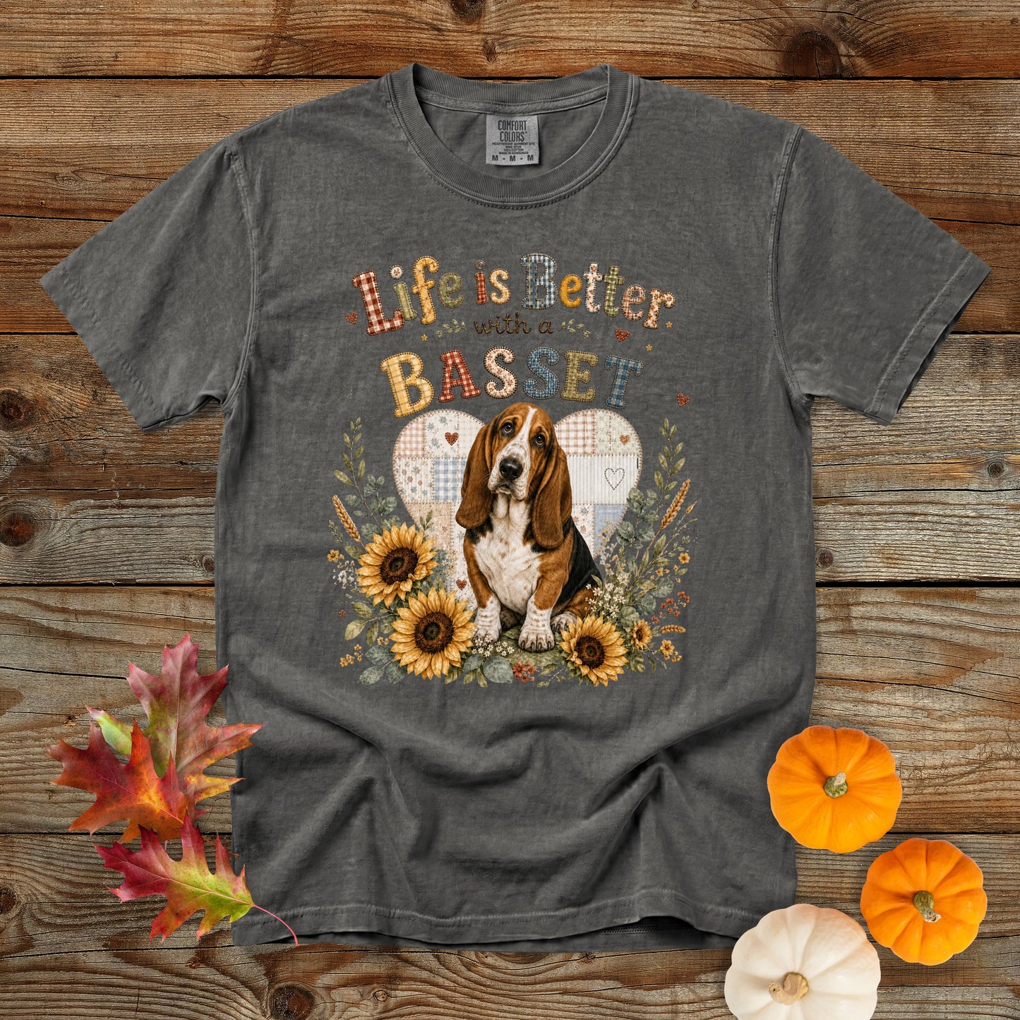Life Is Better with a Basset Hound T-Shirt | Comfort Colors 1717