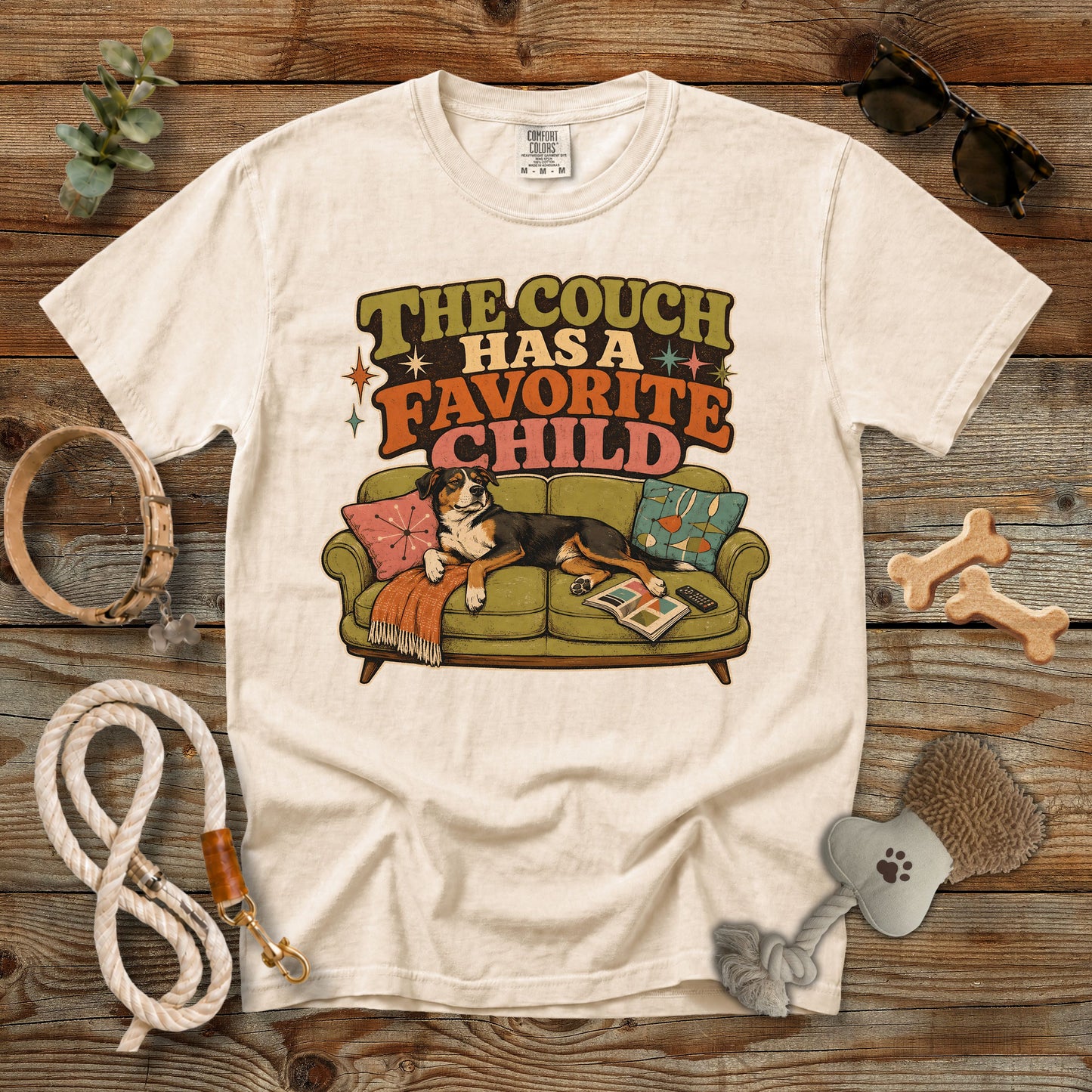 The Couch Has a Favorite Child T-Shirt | Dog Mom Tee Comfort Colors 1717