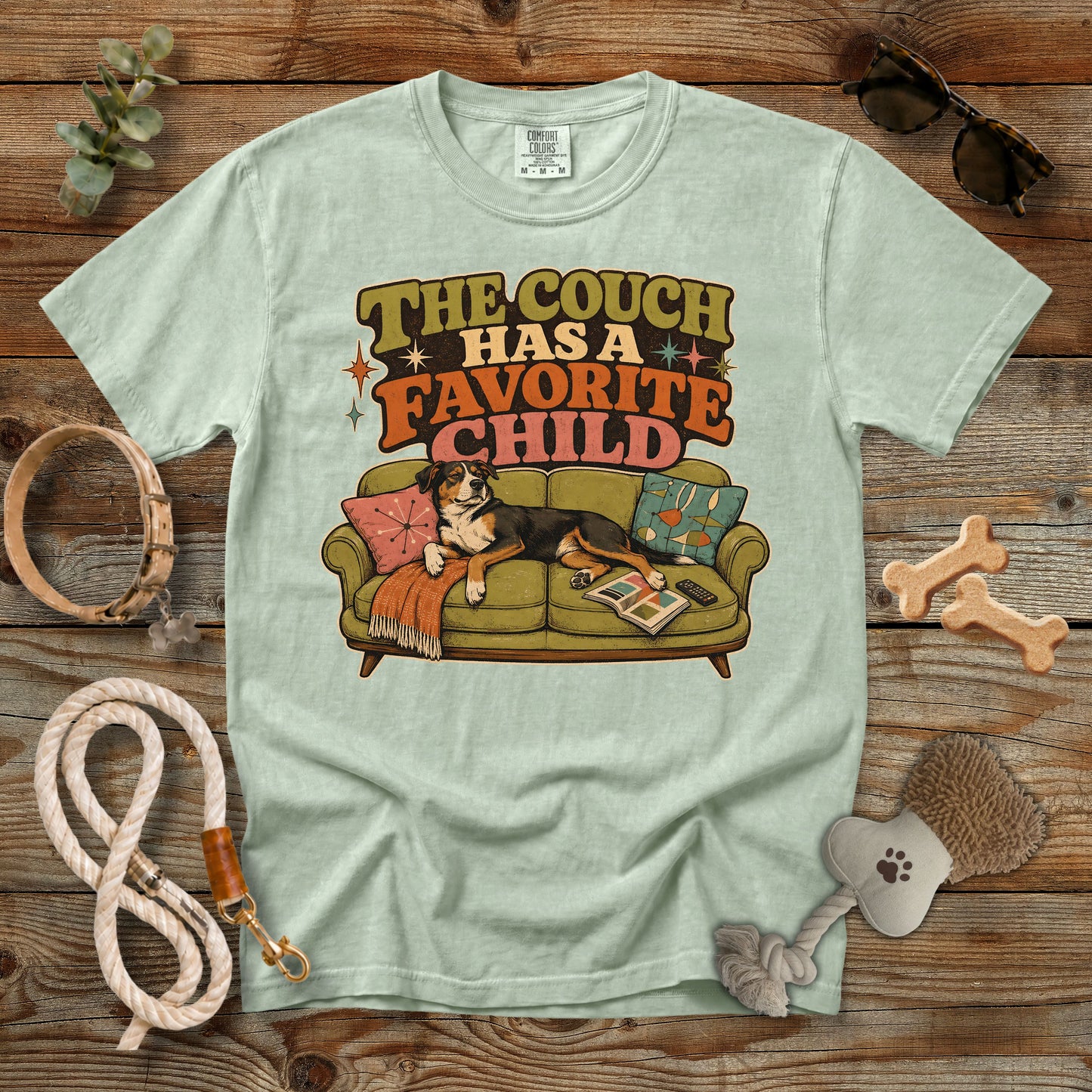 The Couch Has a Favorite Child T-Shirt | Dog Mom Tee Comfort Colors 1717