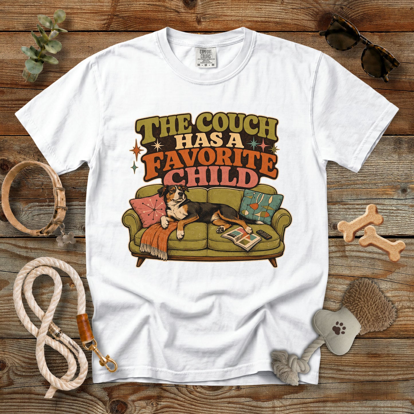 The Couch Has a Favorite Child T-Shirt | Dog Mom Tee Comfort Colors 1717
