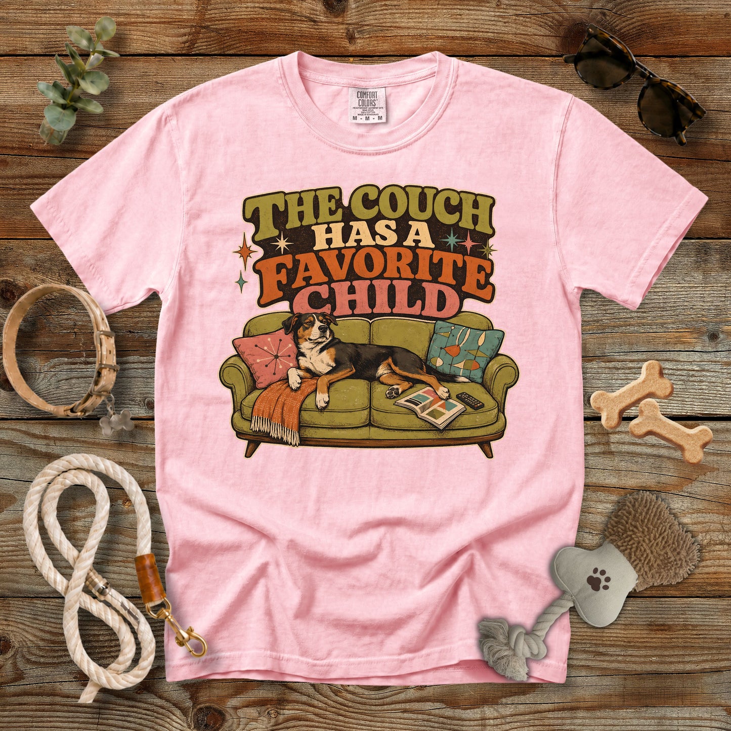 The Couch Has a Favorite Child T-Shirt | Dog Mom Tee Comfort Colors 1717