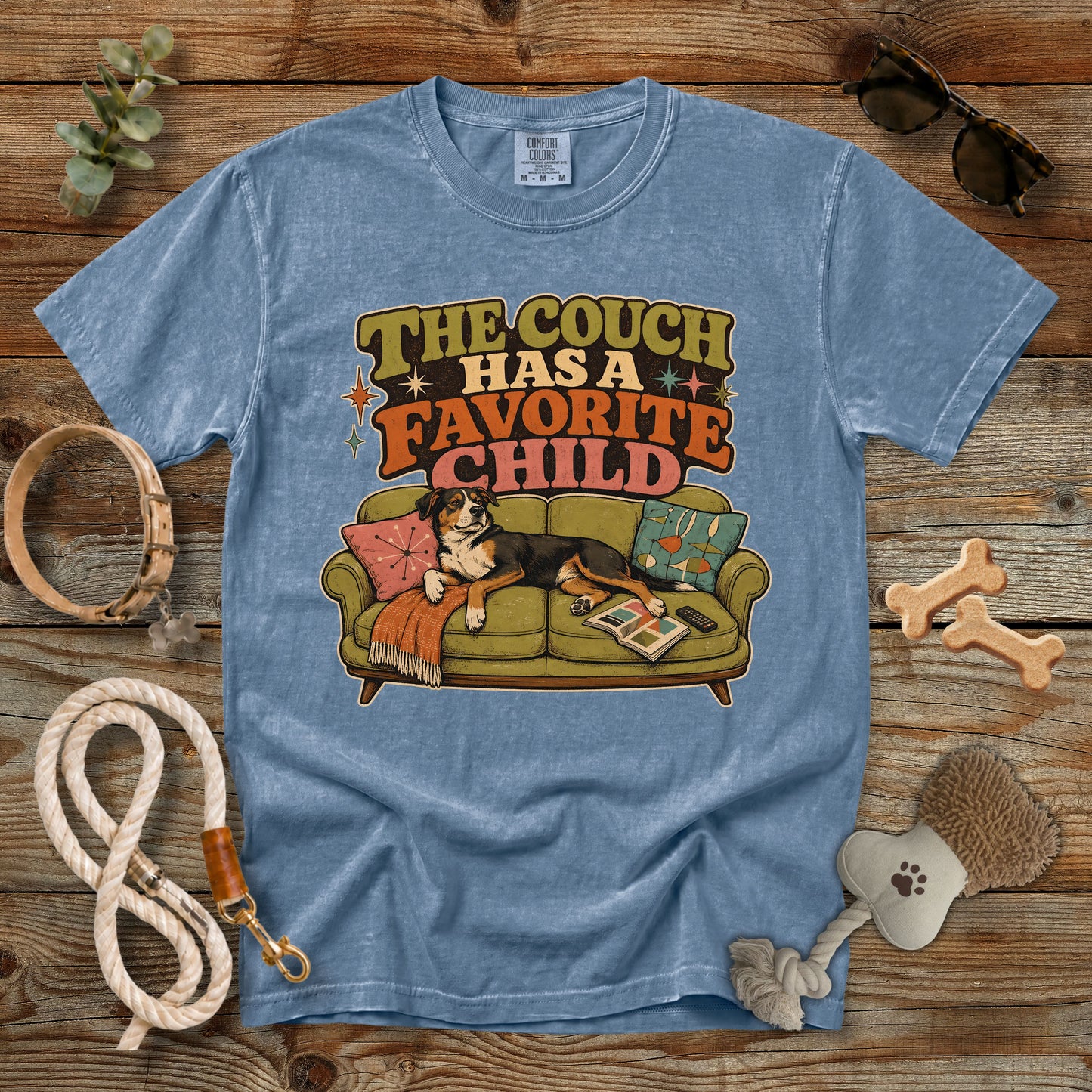 The Couch Has a Favorite Child T-Shirt | Dog Mom Tee Comfort Colors 1717