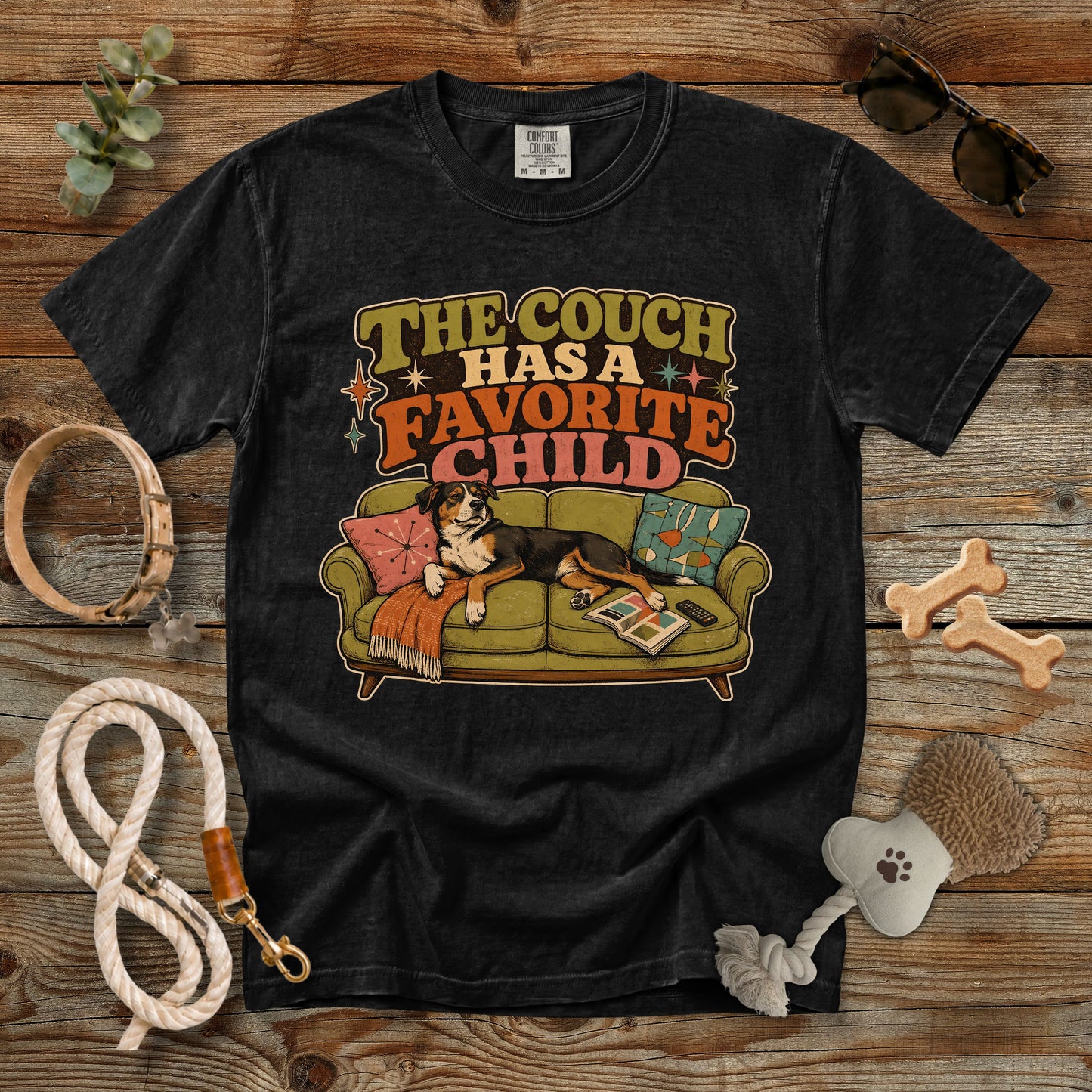 The Couch Has a Favorite Child T-Shirt | Dog Mom Tee Comfort Colors 1717