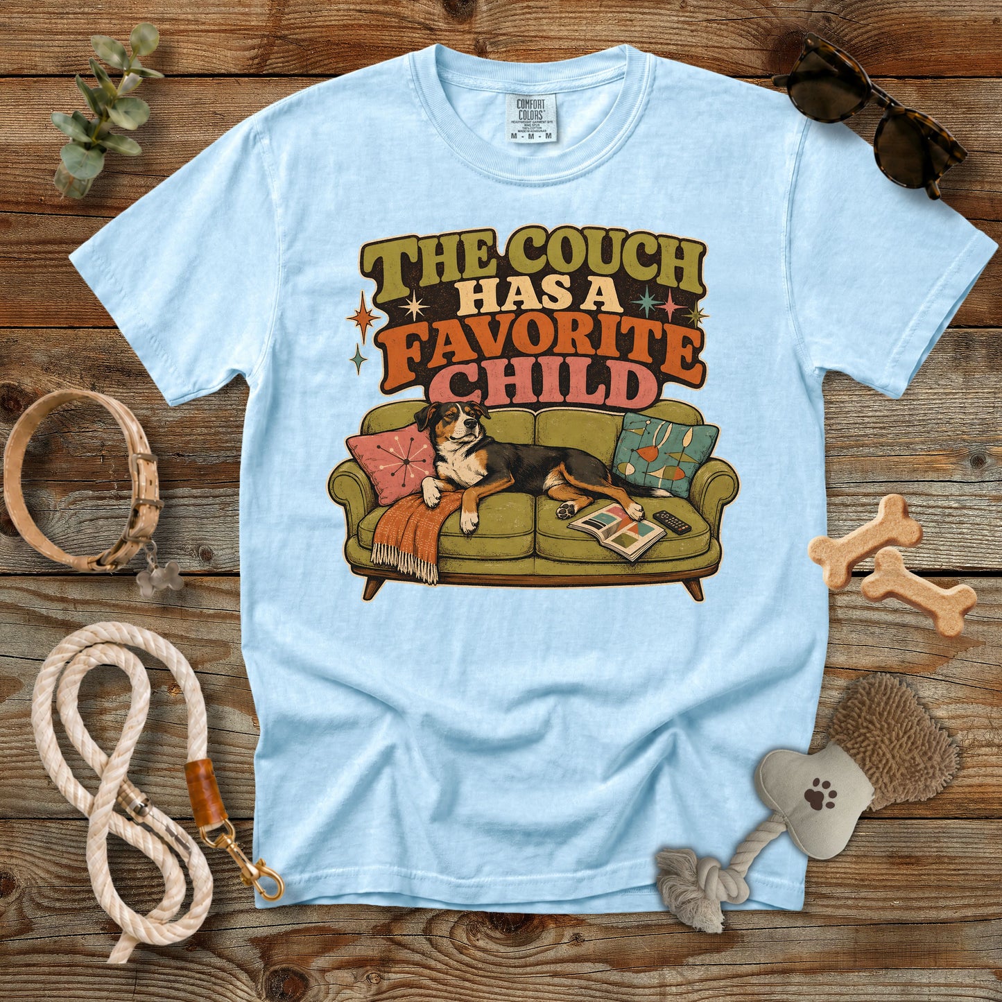 The Couch Has a Favorite Child T-Shirt | Dog Mom Tee Comfort Colors 1717