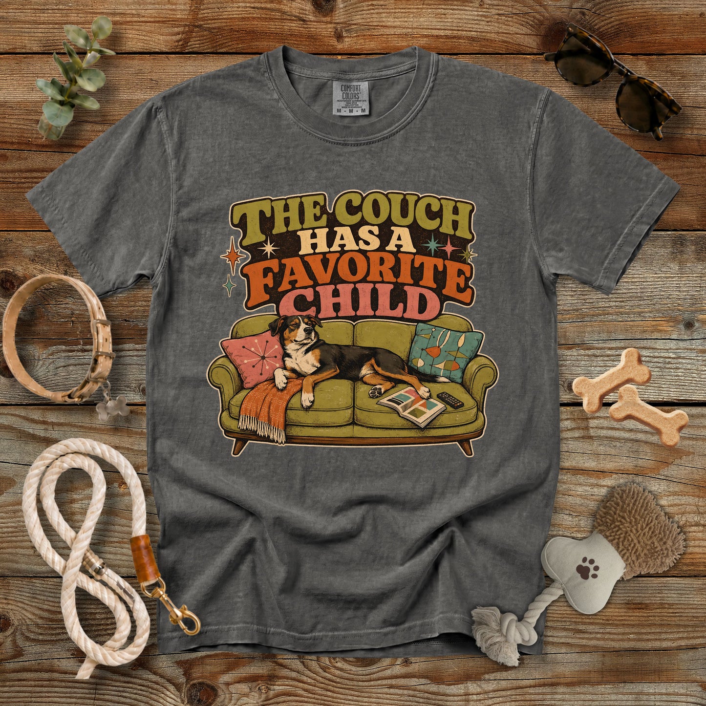 The Couch Has a Favorite Child T-Shirt | Dog Mom Tee Comfort Colors 1717