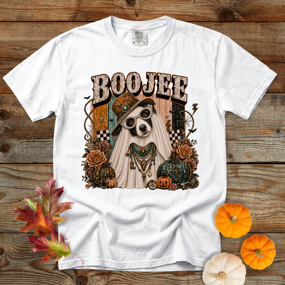 Boojee Border Collie Halloween T-Shirt | Dog Mom Comfort Colors 1717