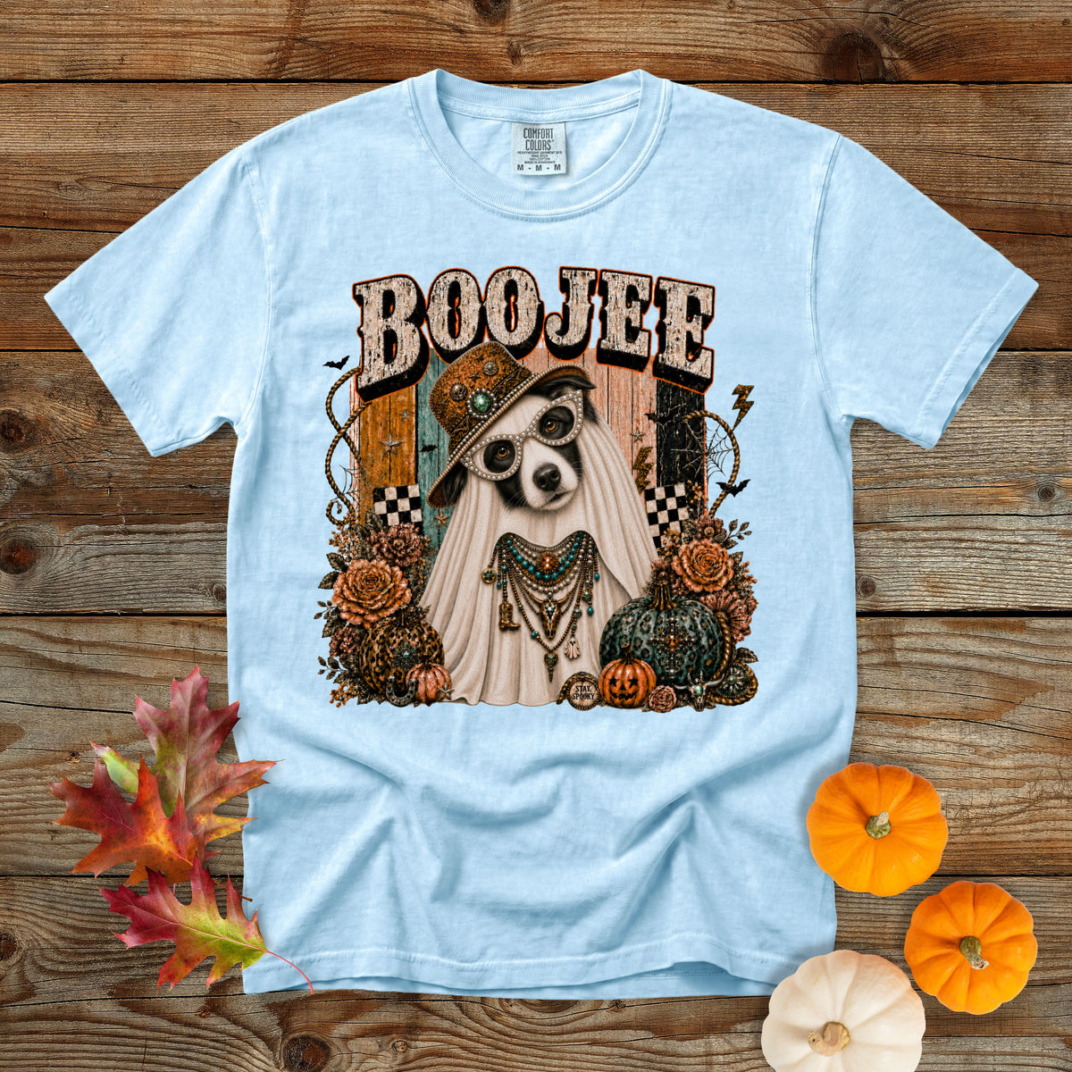 Boojee Border Collie Halloween T-Shirt | Dog Mom Comfort Colors 1717