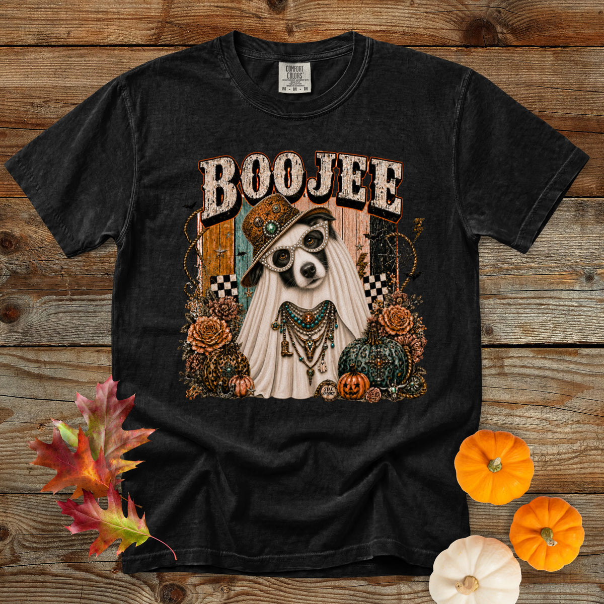Boojee Border Collie Halloween T-Shirt | Dog Mom Comfort Colors 1717