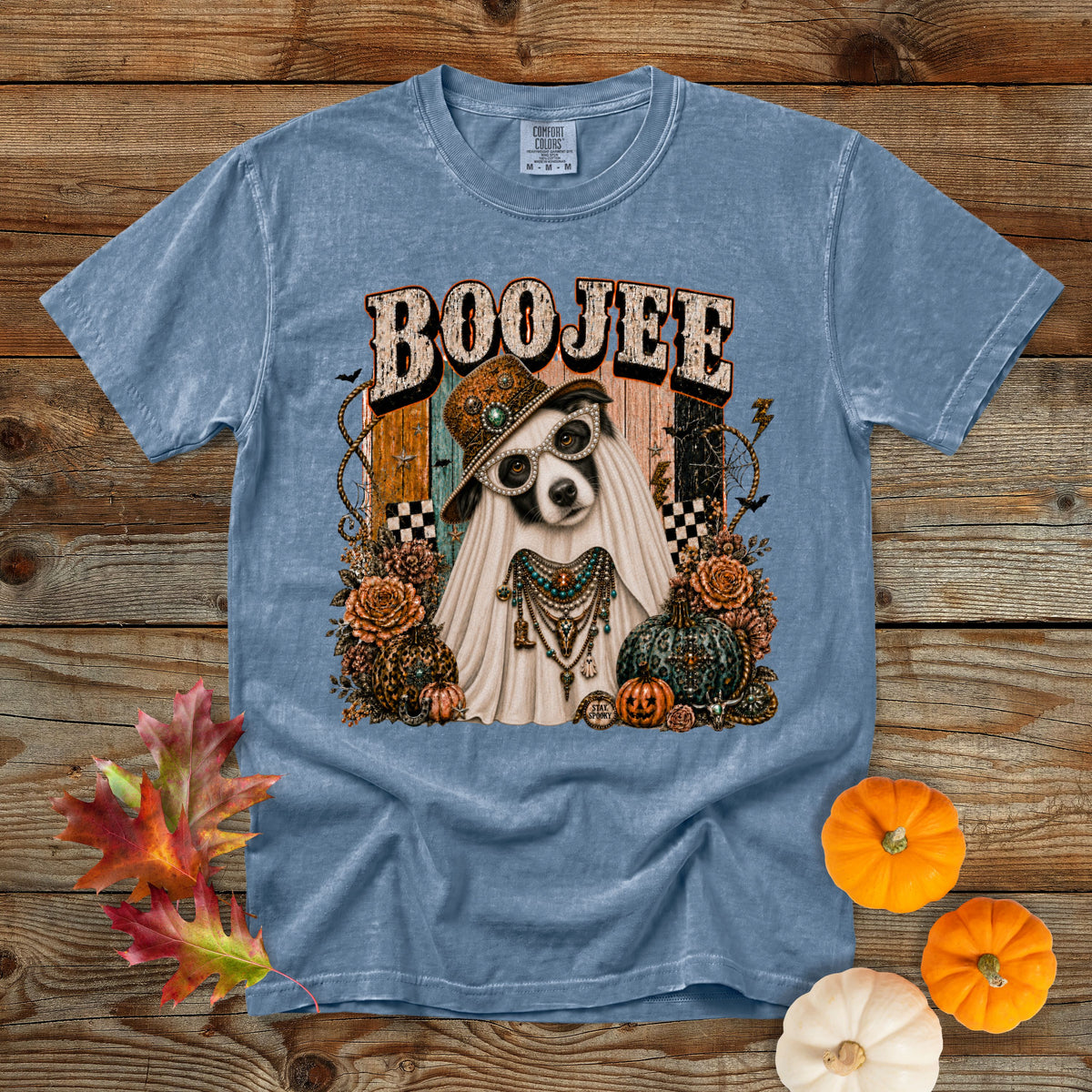 Boojee Border Collie Halloween T-Shirt | Dog Mom Comfort Colors 1717