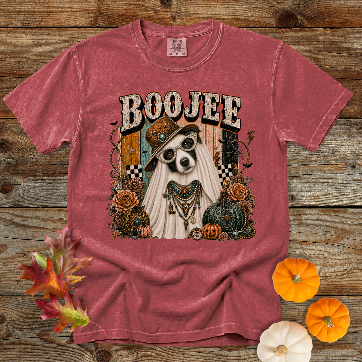 Boojee Border Collie Halloween T-Shirt | Dog Mom Comfort Colors 1717
