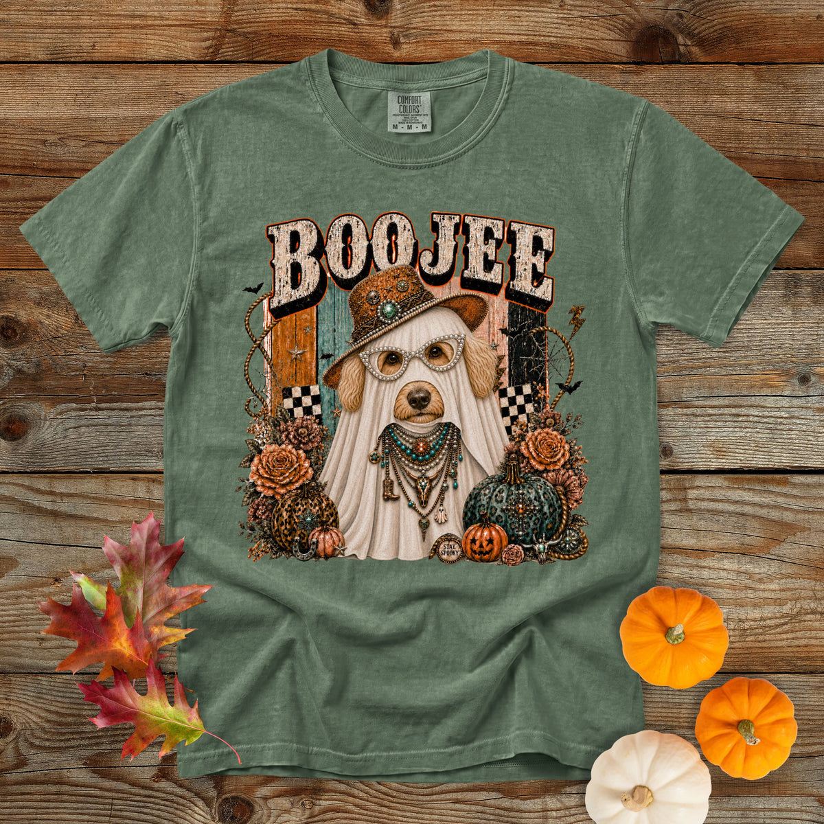 Boojee Goldendoodle Halloween T-Shirt | Dog Mom Comfort Colors 1717
