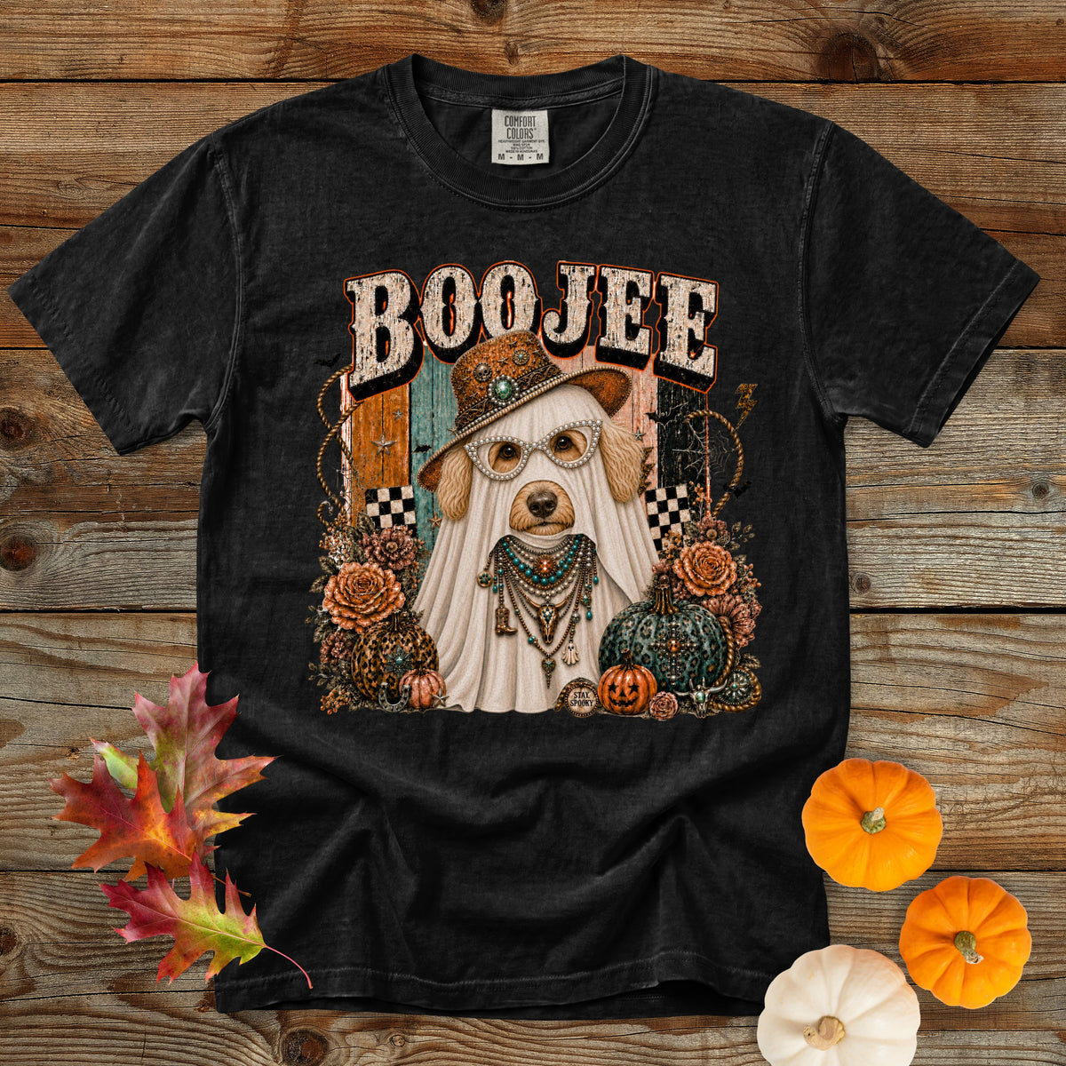 Boojee Goldendoodle Halloween T-Shirt | Dog Mom Comfort Colors 1717
