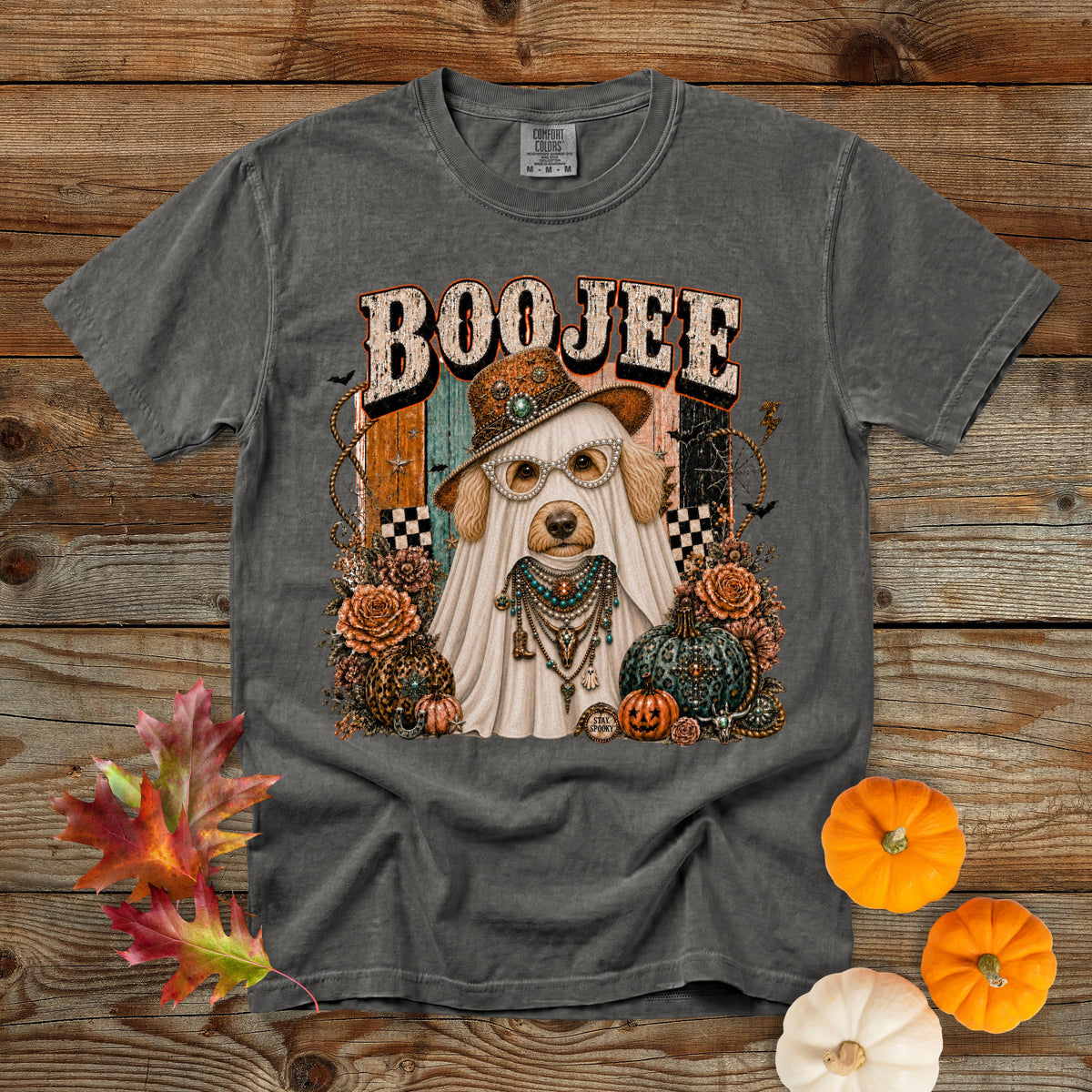 Boojee Goldendoodle Halloween T-Shirt | Dog Mom Comfort Colors 1717
