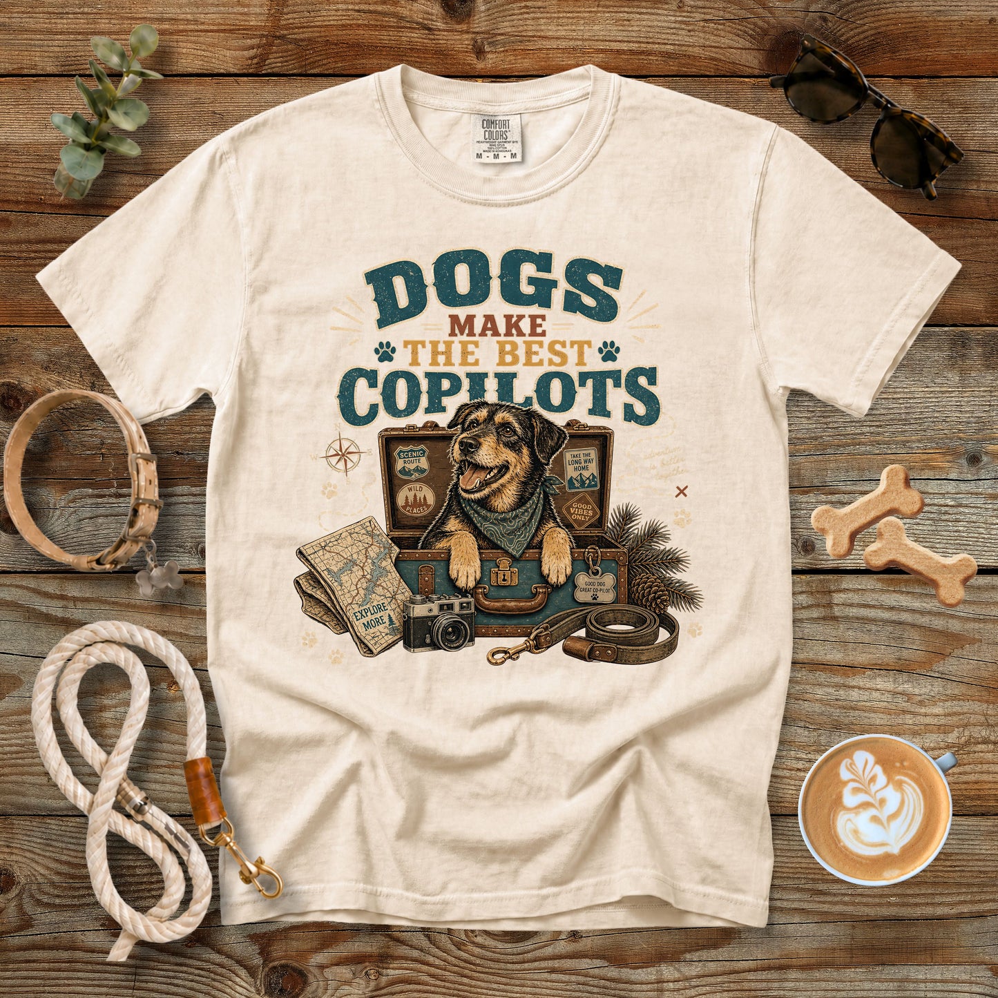 Dogs Make the Best Copilots T-Shirt | Dog Mom Comfort Colors 1717