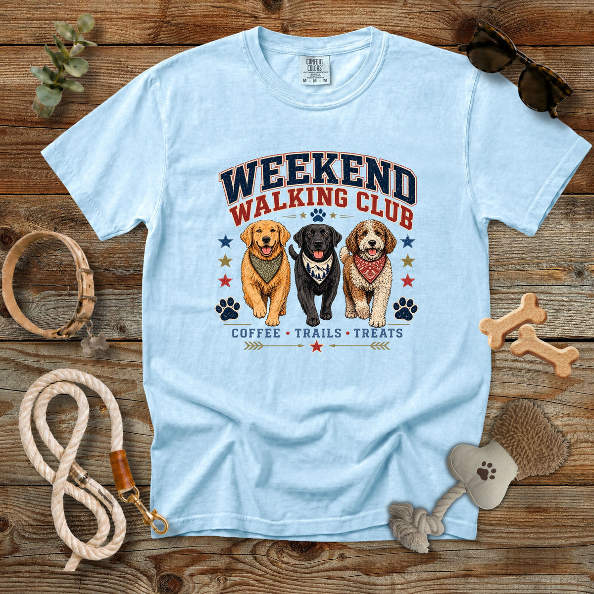 Weekend Walking Club T-Shirt | Dog Mom Comfort Colors 1717