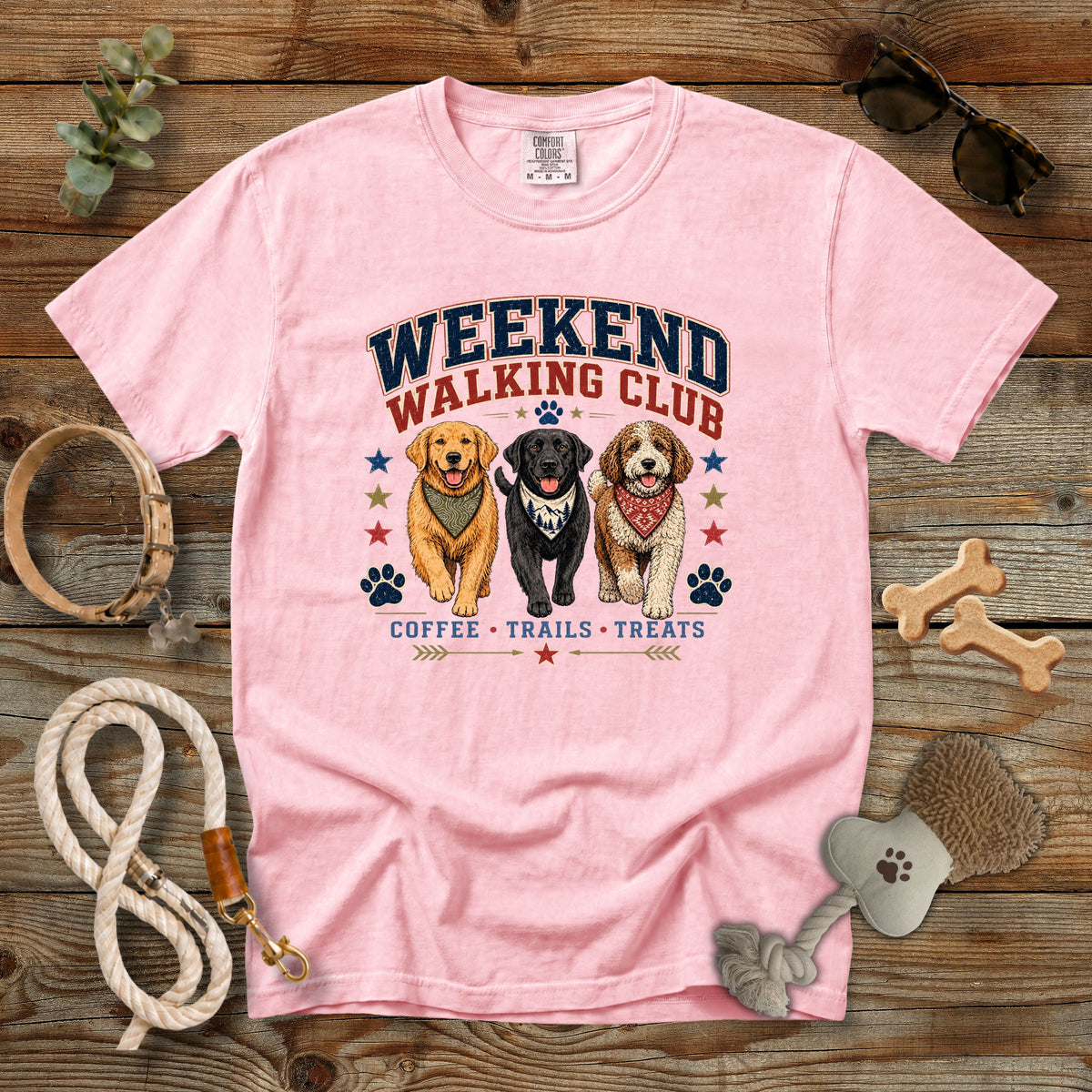 Weekend Walking Club T-Shirt | Dog Mom Comfort Colors 1717