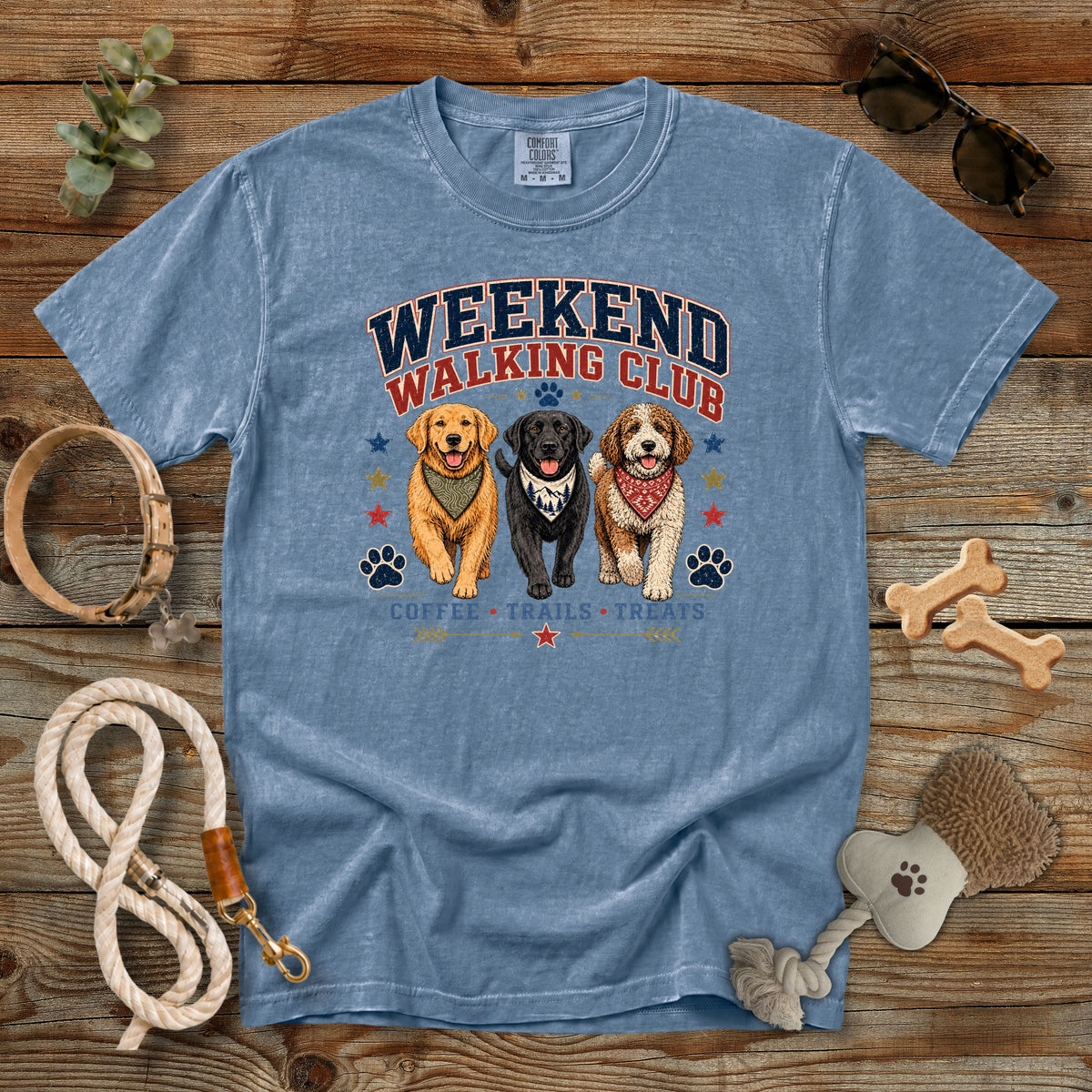 Weekend Walking Club T-Shirt | Dog Mom Comfort Colors 1717
