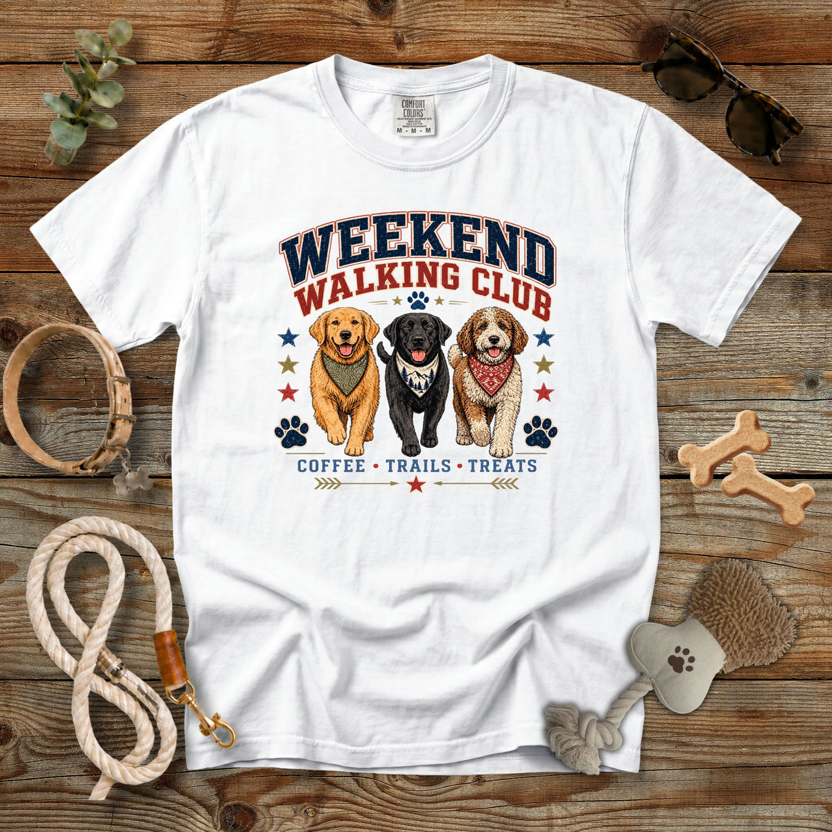 Weekend Walking Club T-Shirt | Dog Mom Comfort Colors 1717
