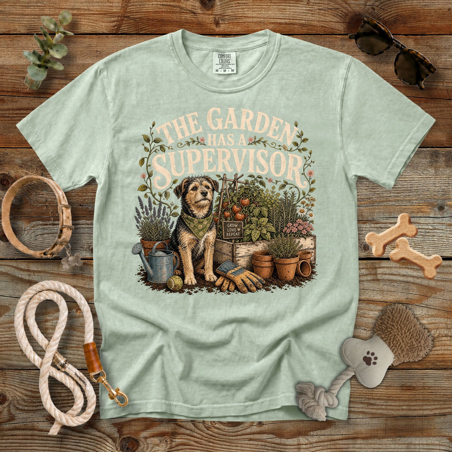 The Garden Has a Supervisor T-Shirt | Dog Mom Comfort Colors 1717